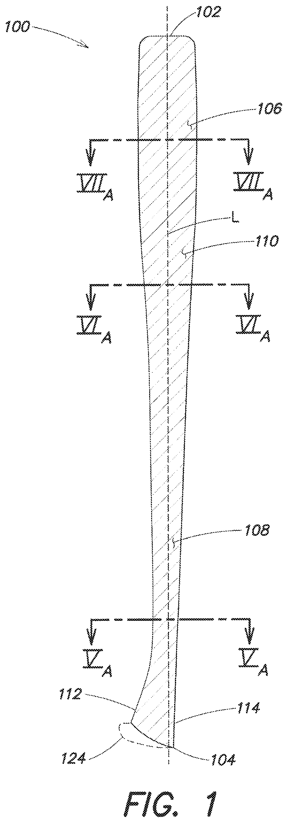 Patent US12303756 — Baseball bat — Figure 1