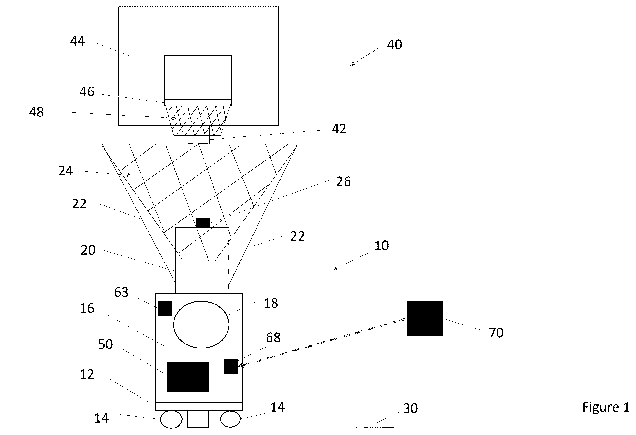 Patent US12303759 — Basketball launching device with player height compensation — Figure 1