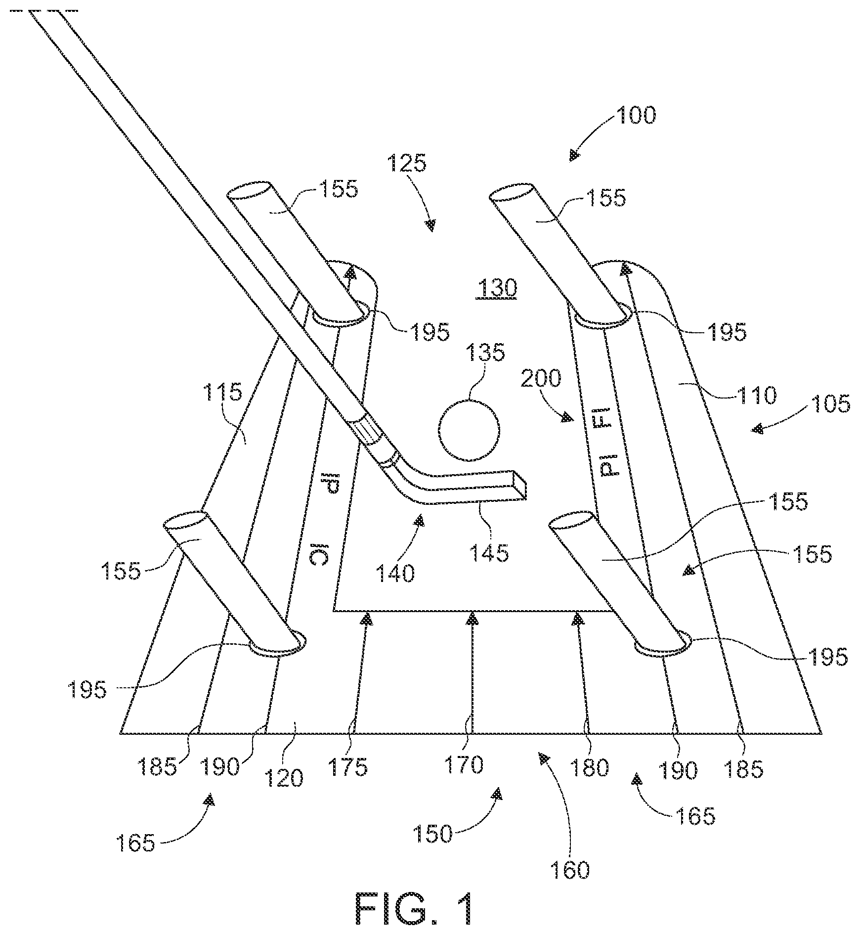 Patent US12303761 — Golf training aid — Figure 1