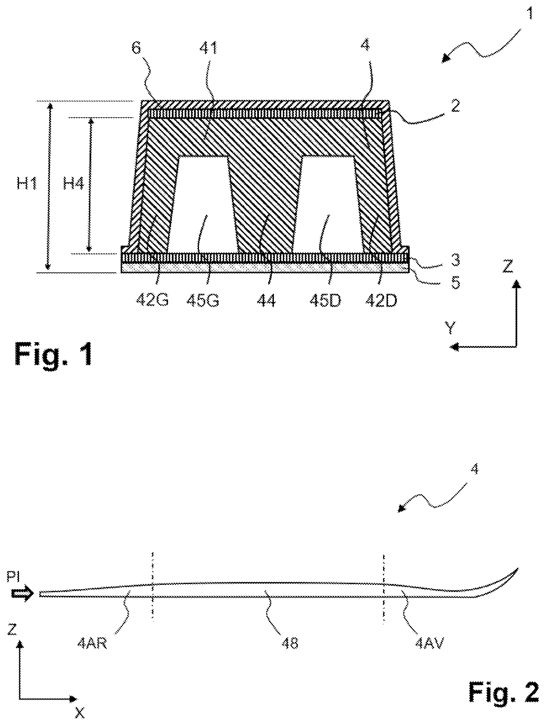 Patent US12303770 — Ski core and ski including such a core — Figure 1