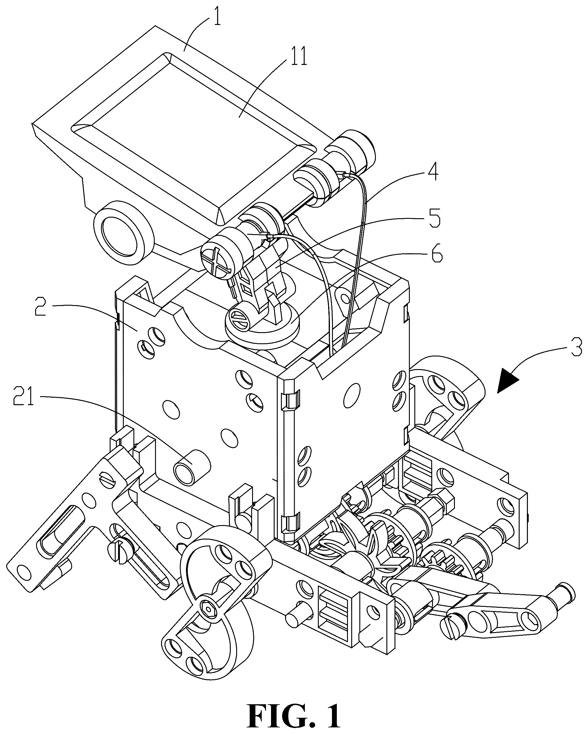 Patent US12303799 — Assembled robot toy — Figure 1