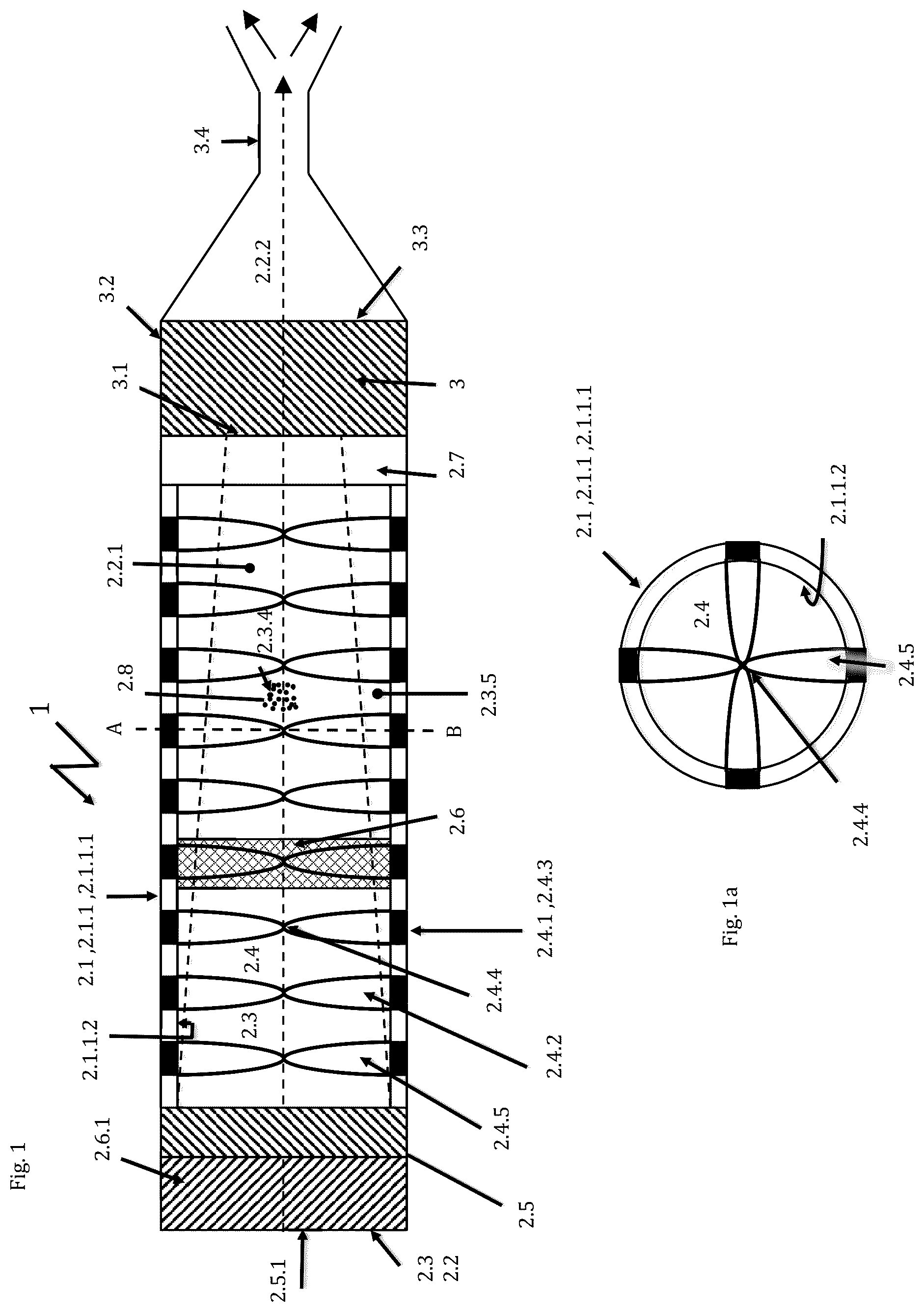 Patent US12303807 — Particle filter with ultrasound device — Figure 1
