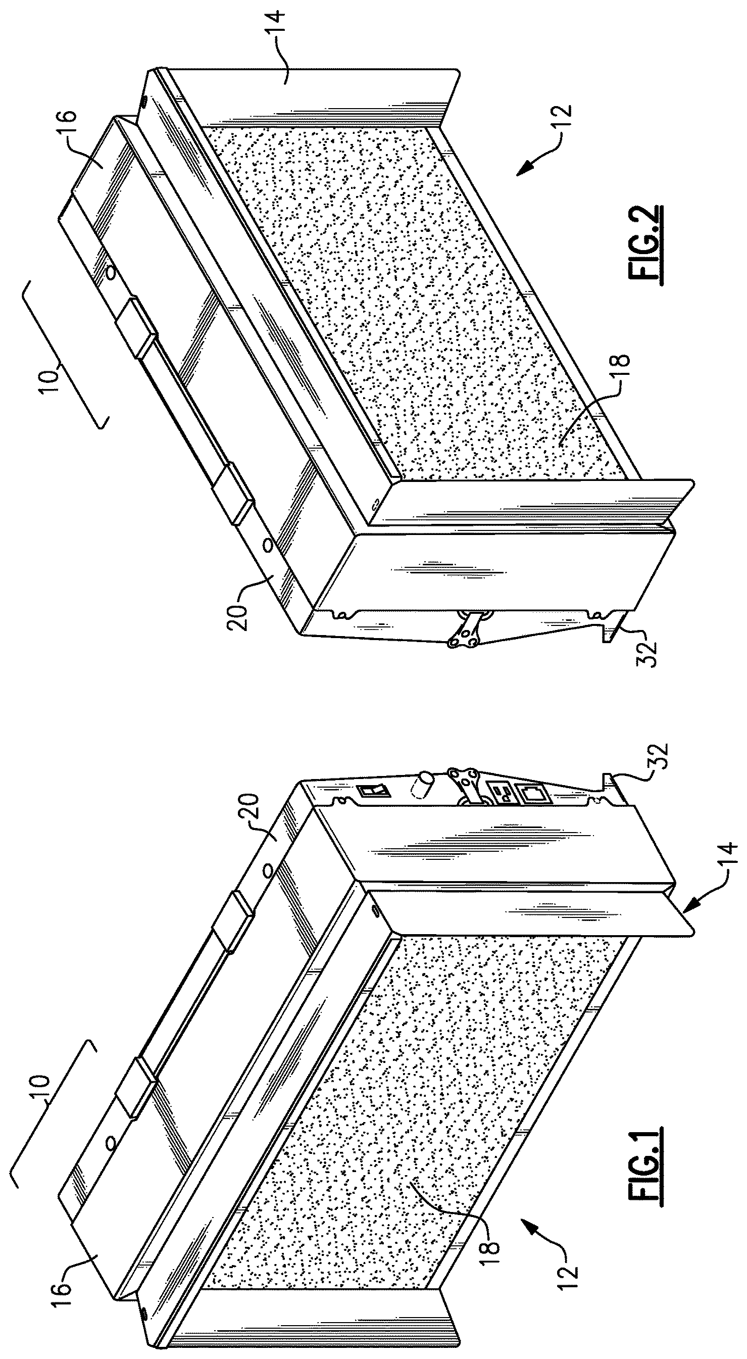 Patent US12303818 Figure 1 – Benchtop dust collector