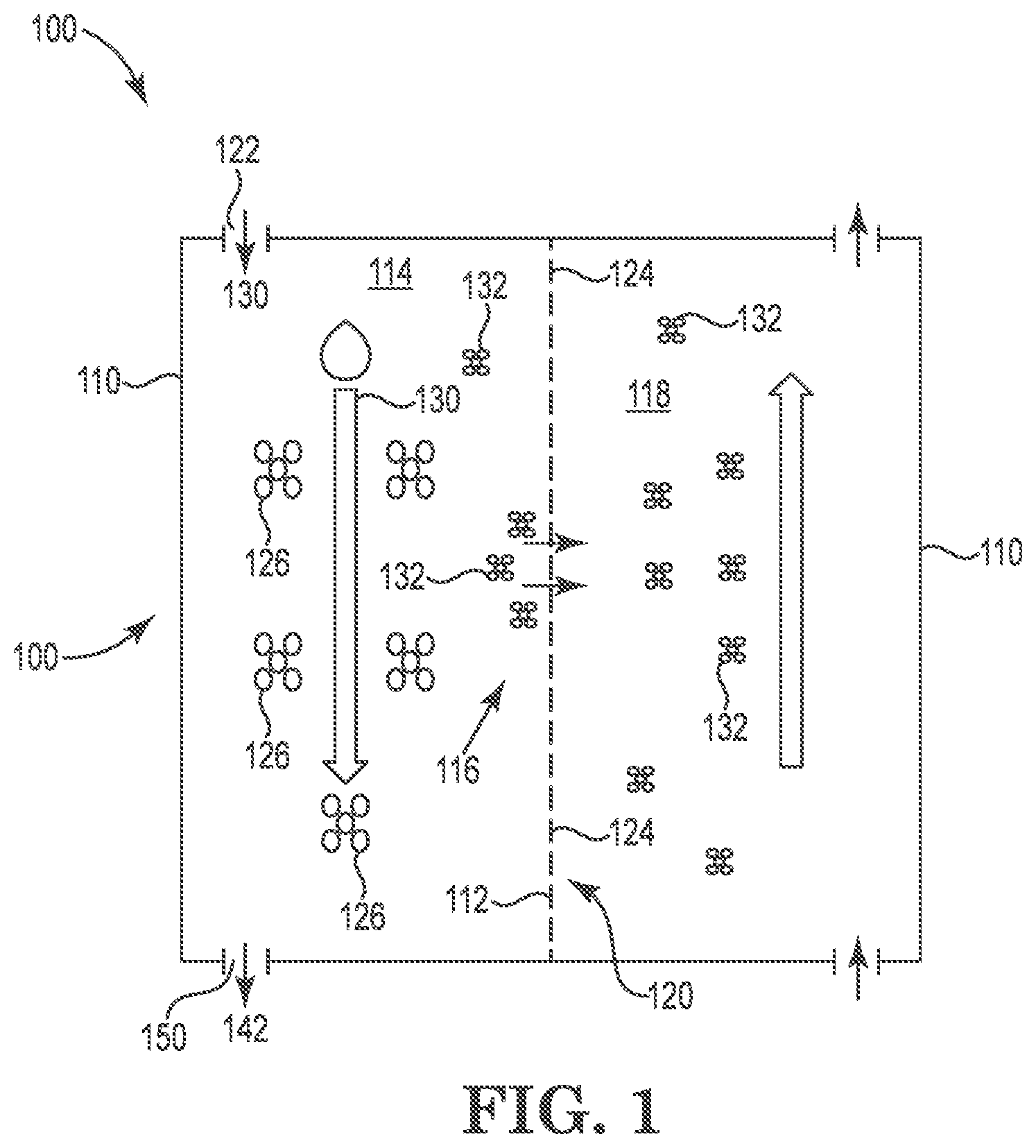 Patent US12303836 Figure 1 – Hydrophobic membranes and membrane distillation methods