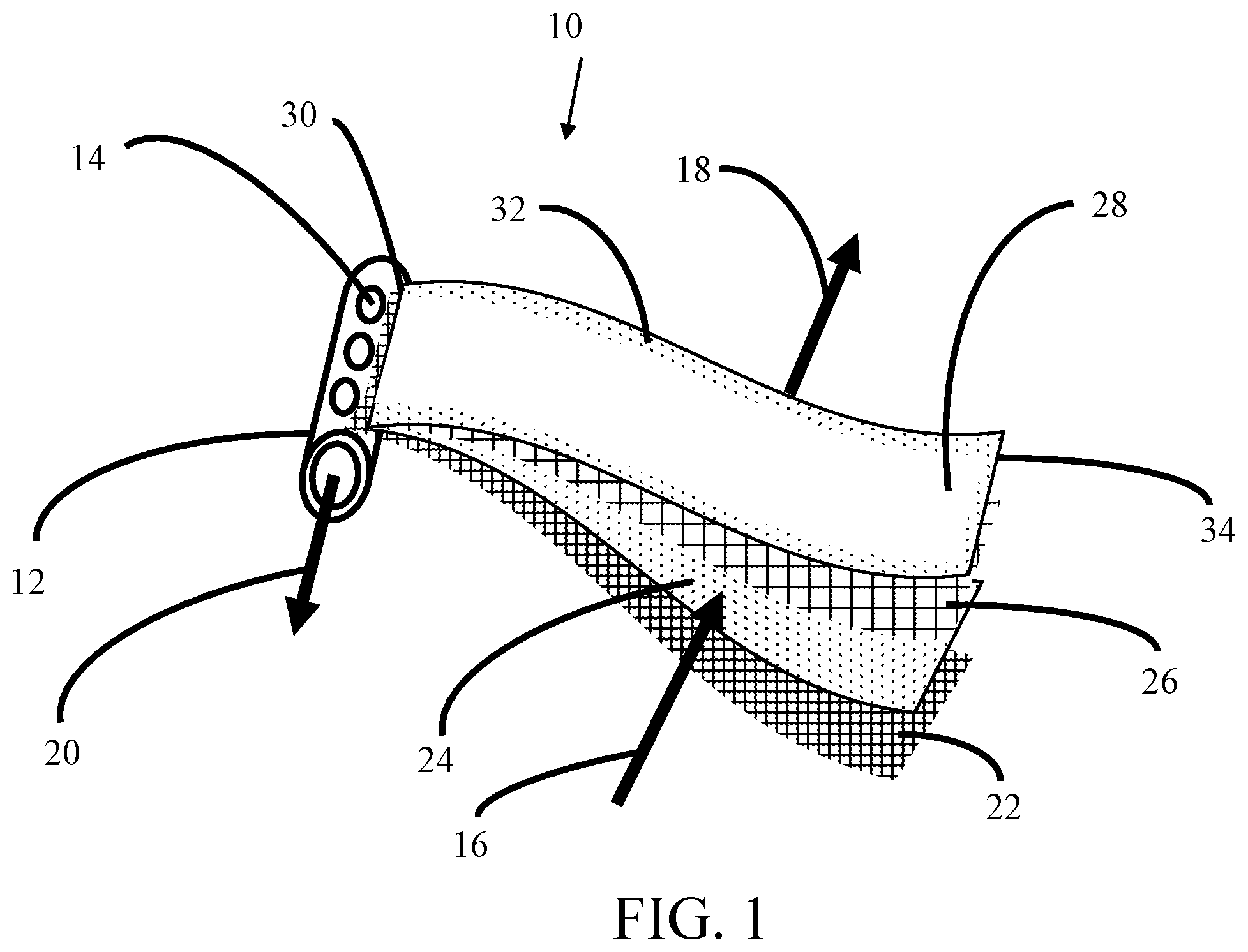 Patent US12303838 — Preferred flow paths for spiral-wound elements — Figure 1