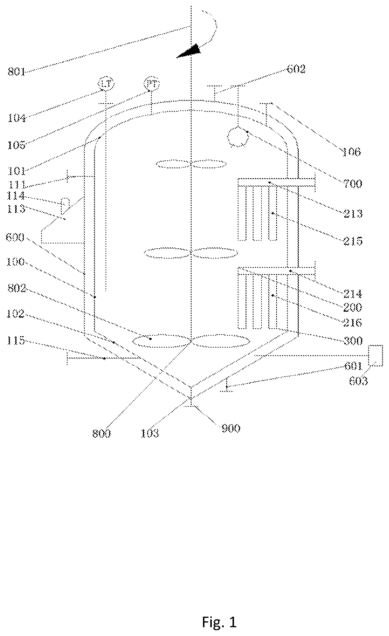 Patent US12303843 — Filtering and concentrating apparatus having stirring function — Figure 1