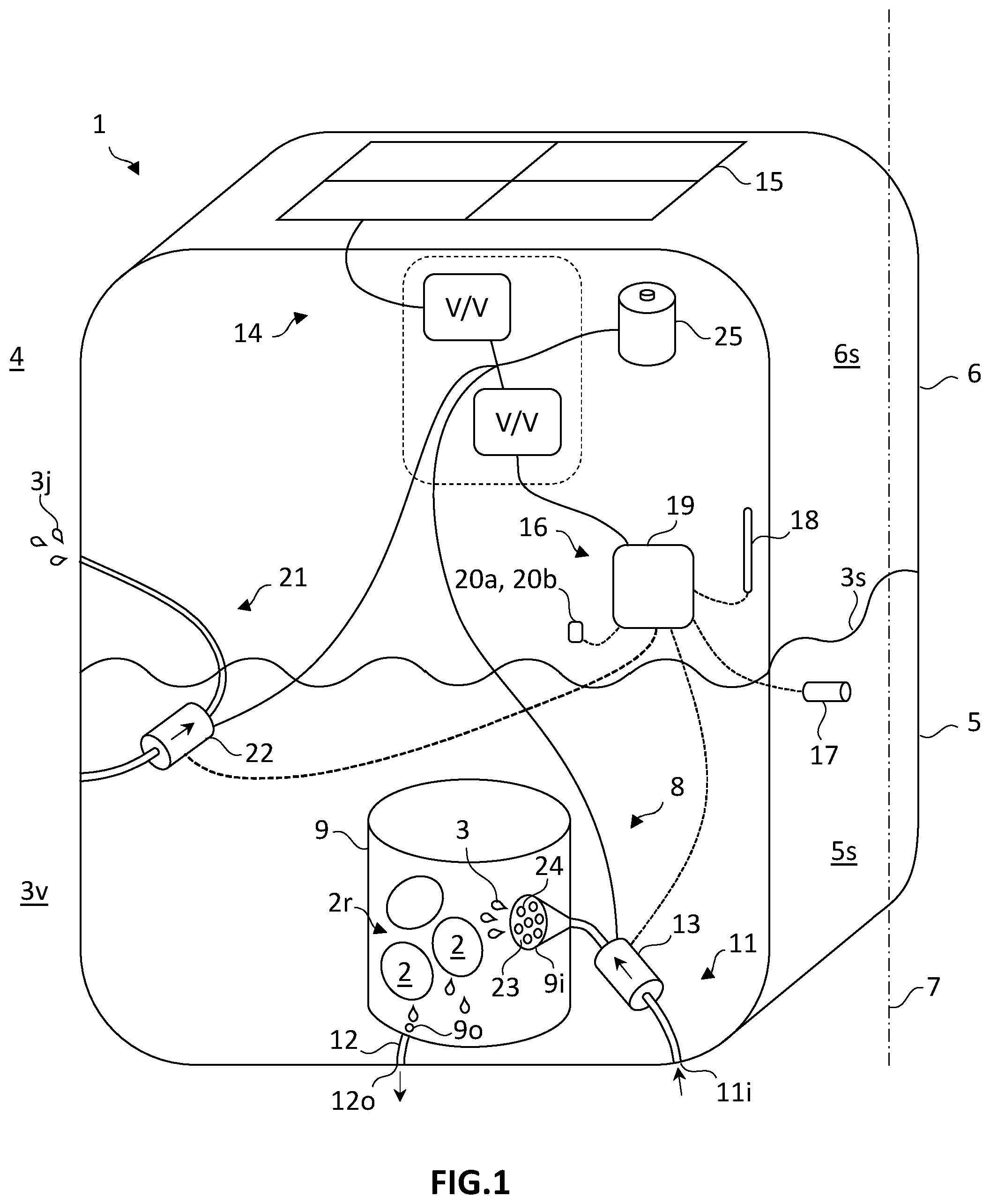 Patent US12303846 — Autonomous dispensing device — Figure 1
