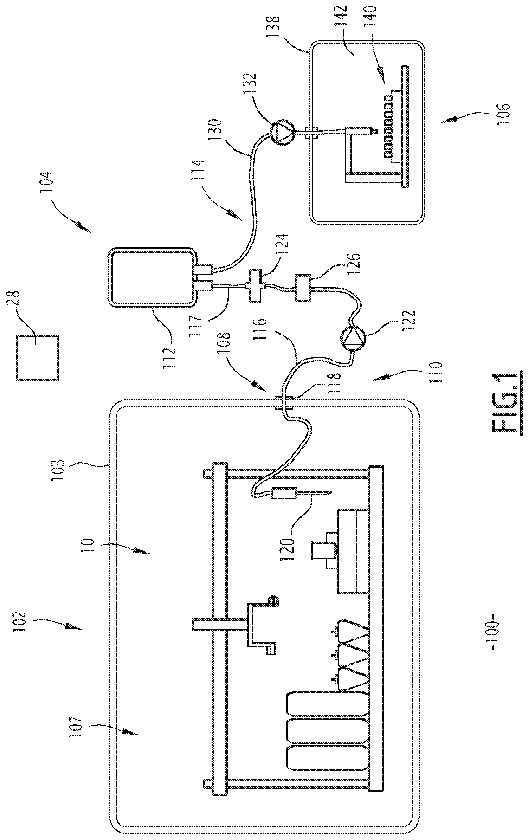 Patent US12303850 — Miniaturised device for automated manufacture of pharmaceutical compositions, and associated method — Figure 1