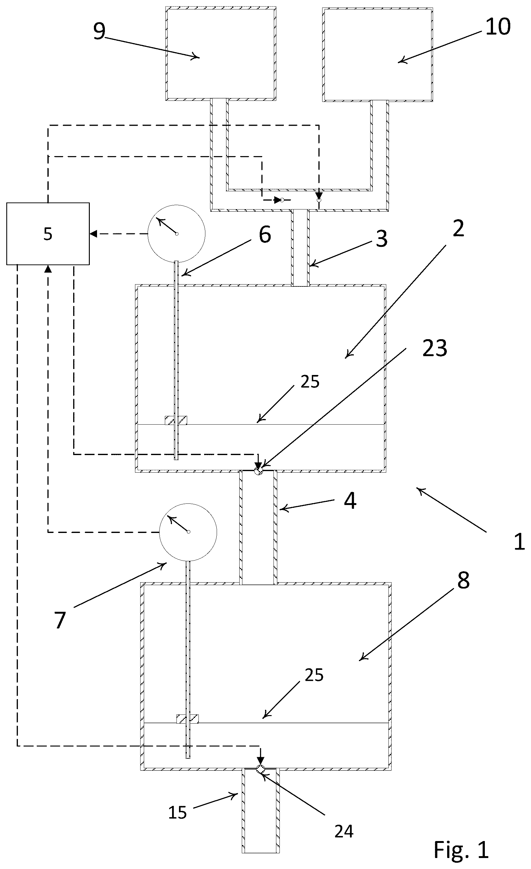 Patent US12303893 — Method and apparatus for controlled production of a fluid reaction product — Figure 1