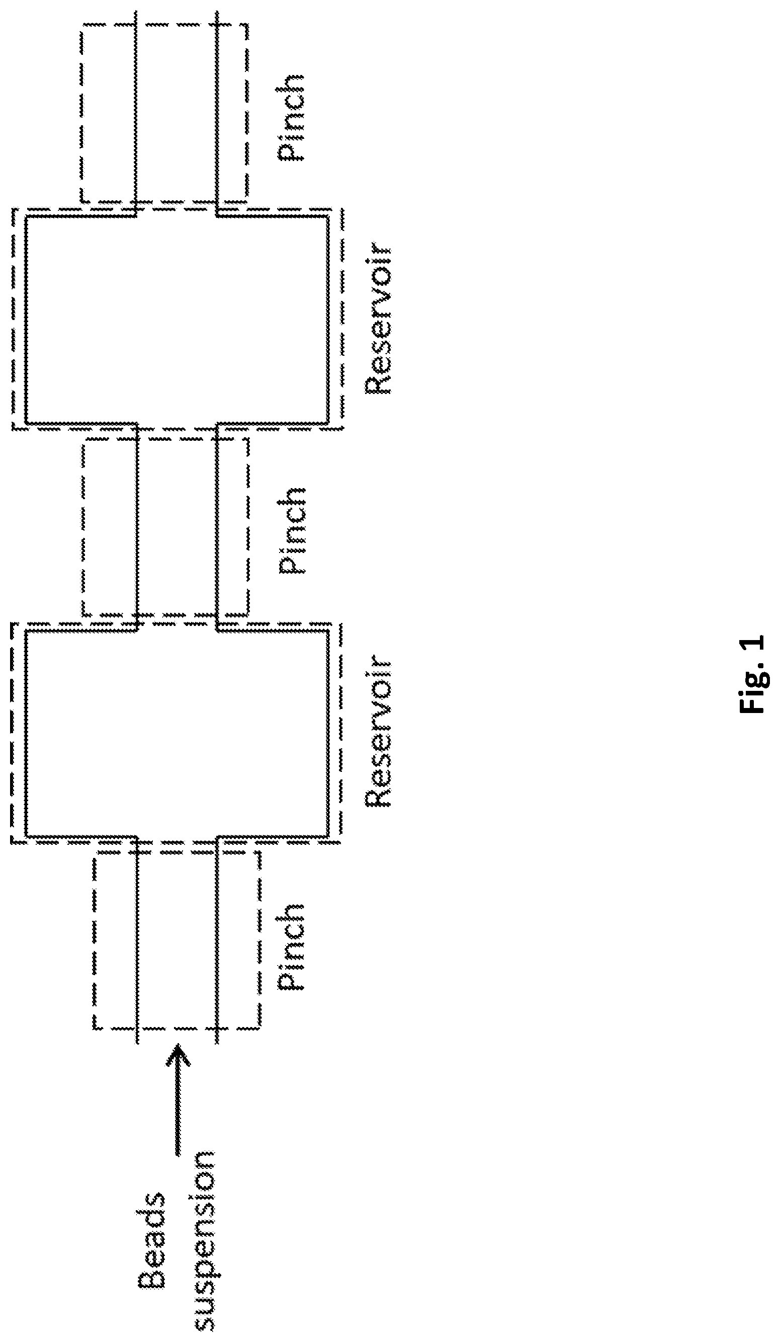 Patent US12303901 — Microfluidic device for deformable beads enrichment and self-regulated ordering and encapsulation in droplets — Figure 1
