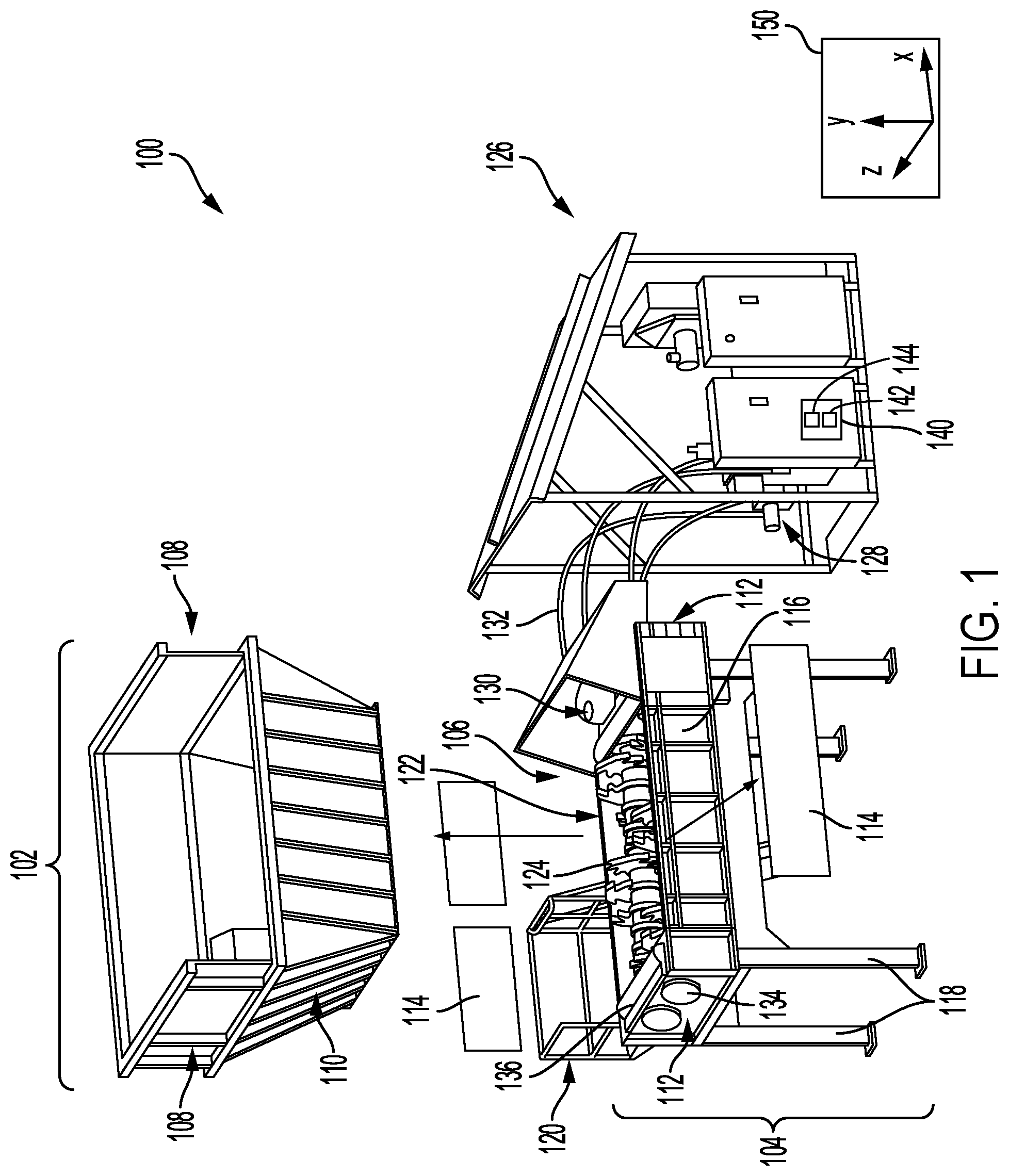 Patent US12303907 — Modular industrial reducing machine and method for disassembling an industrial reducing machine — Figure 1