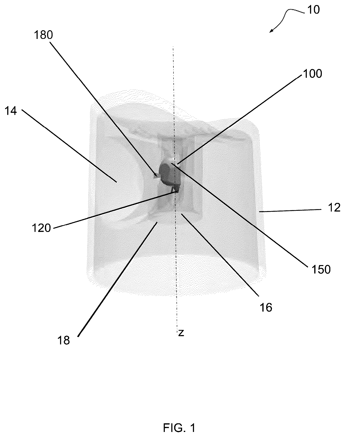 Patent US12303921 Figure 1 – Mechanical breakup actuator with disruptive vortex chamber