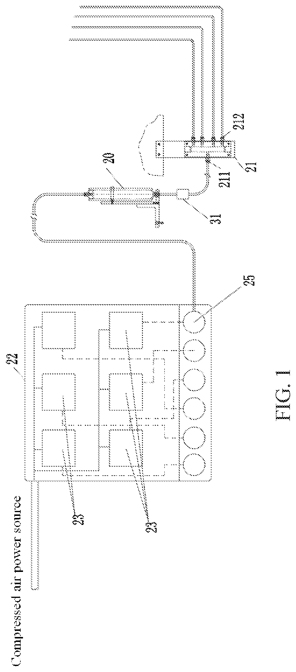 Patent US12303923 — Automatic adhesive spraying control system for progressive die of motor iron core of new energy vehicle — Figure 1