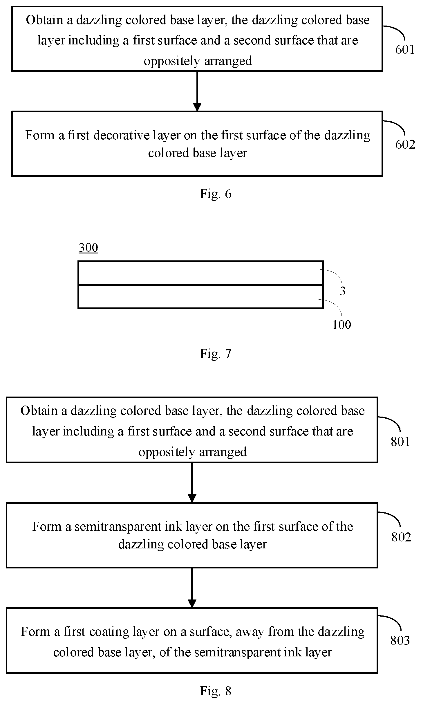 Patent US12303938 Figure 3 – Dazzling colored base layer, decorative film and housing, processing methods therefor and electronic device