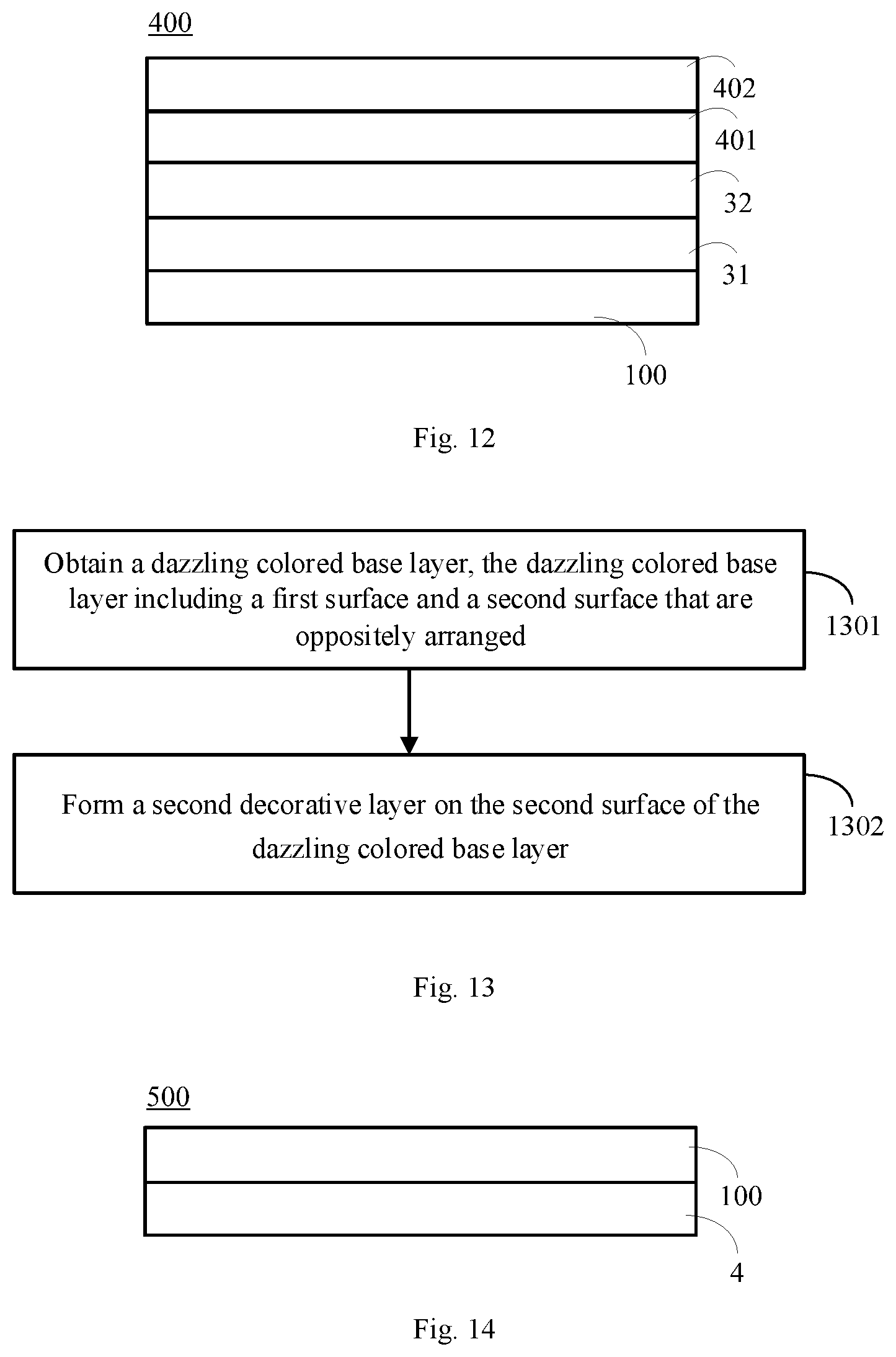 Patent US12303938 Figure 5 – Dazzling colored base layer, decorative film and housing, processing methods therefor and electronic device