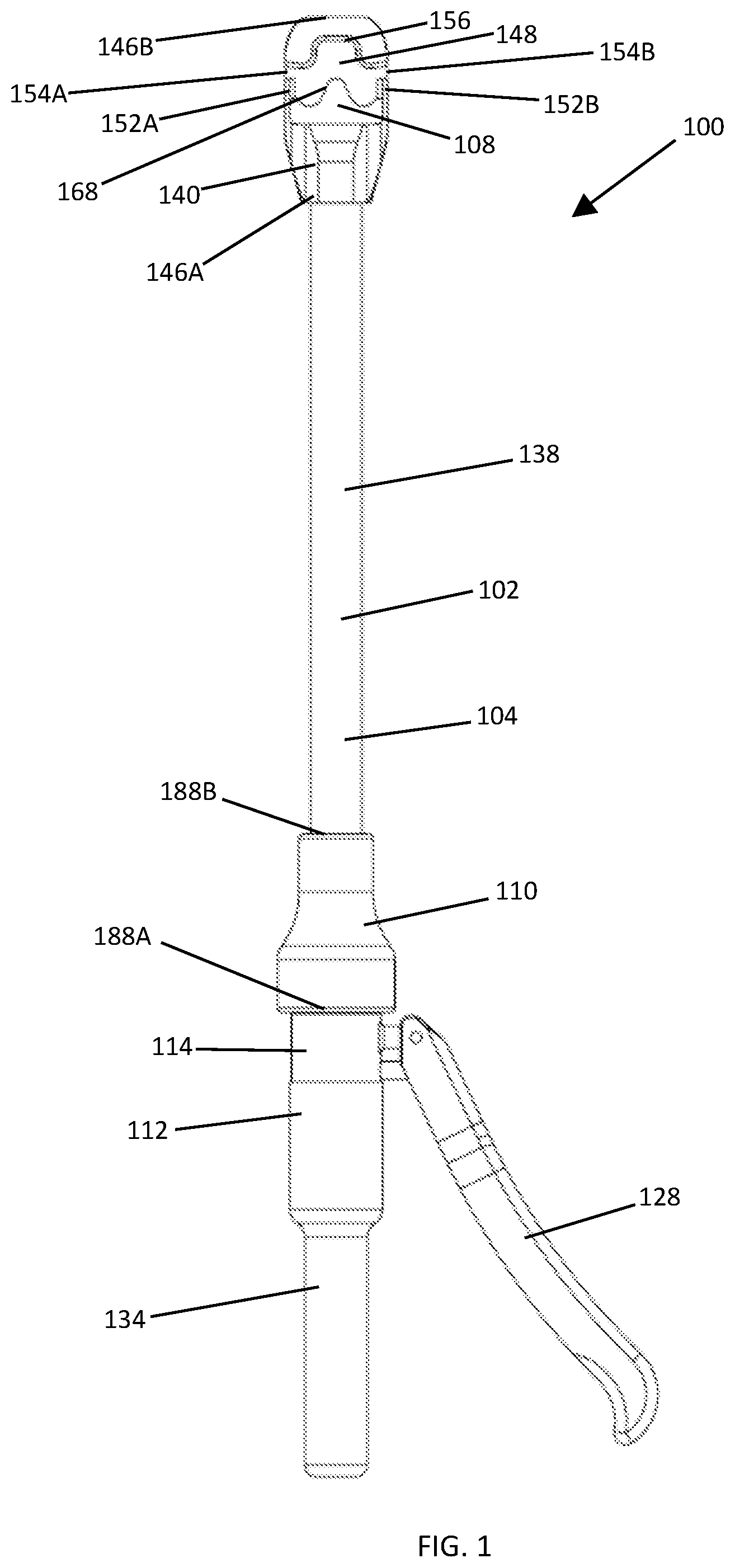 Patent US12303963 — Automotive bending tool and method of repairing automobile turbocharger system without removing or disassembling components of the turbocharger — Figure 1
