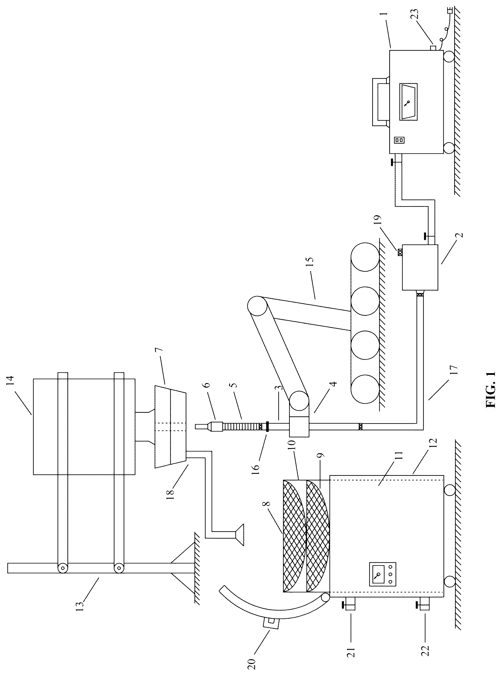 Patent US12303971 Figure 1 – Device and process for hot air jet dewaxing and reclaiming wax composition from pattern for casting shell making