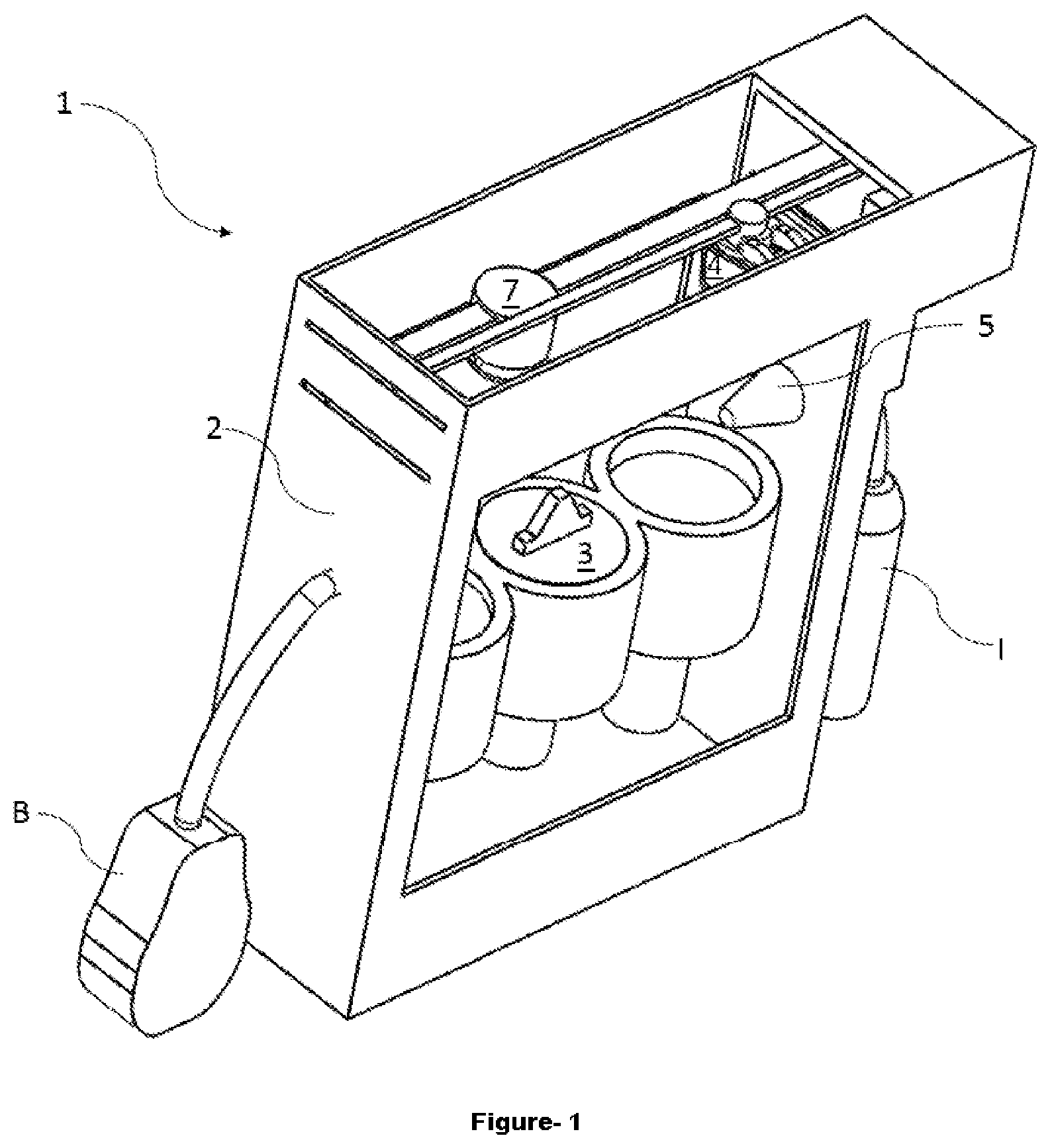 Patent US12303976 — Additive manufacturing device — Figure 1
