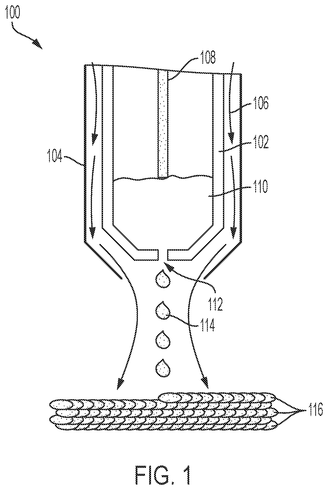 Patent US12303979 — Ejector for modification of metal jetting compositions and methods thereof — Figure 1