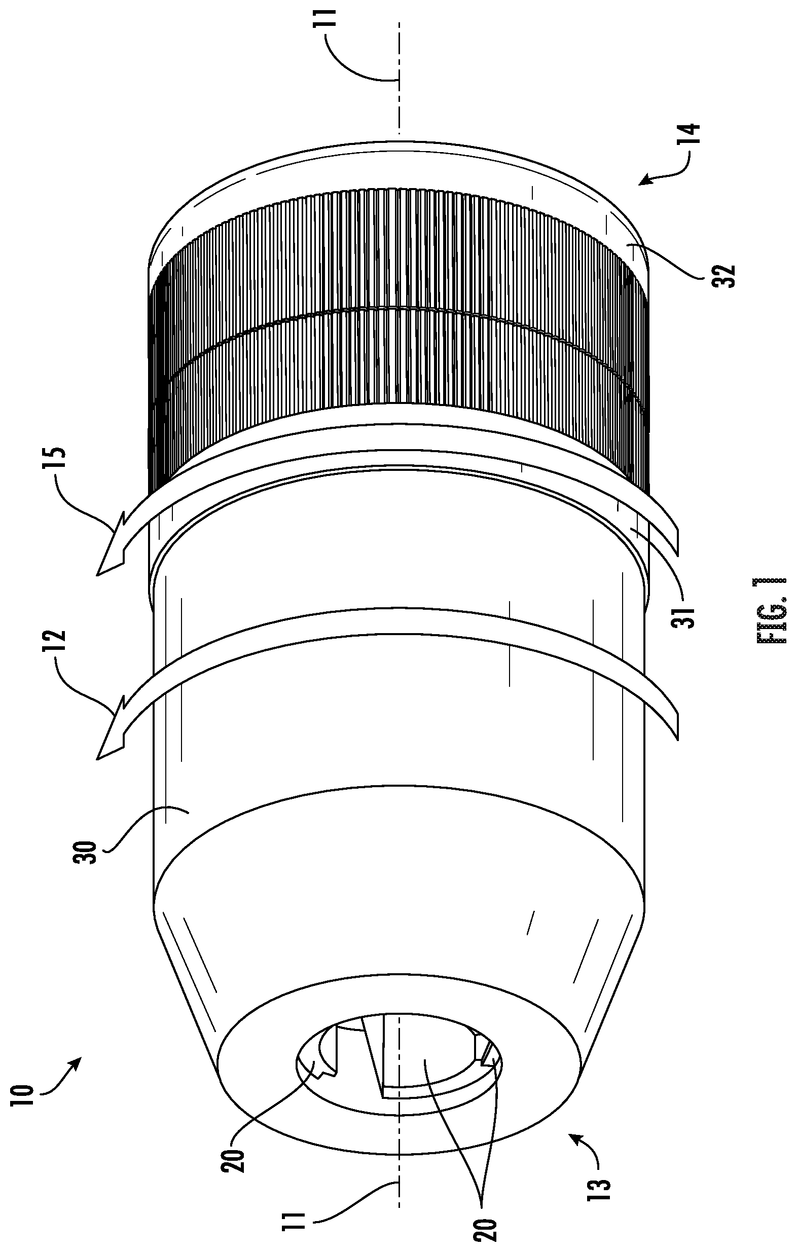Patent US12303984 — Chuck with lock sleeve — Figure 1