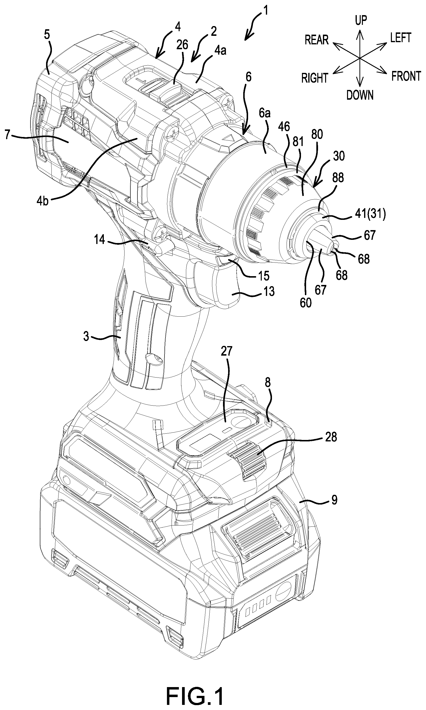 Patent US12303985 — Driver drill — Figure 1