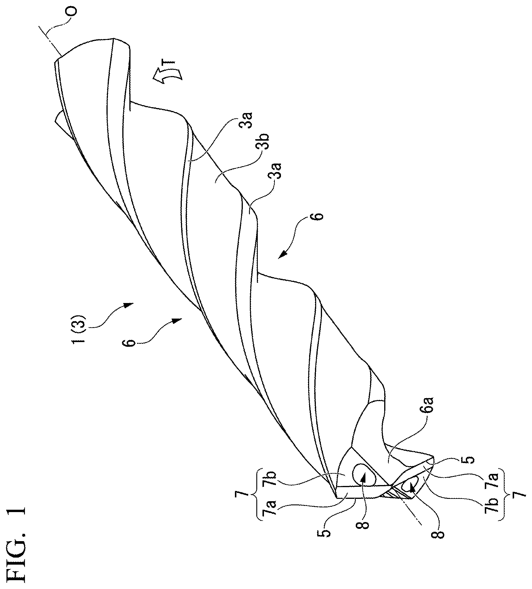 Patent US12303986 — Rotating tool with coolant hole — Figure 1
