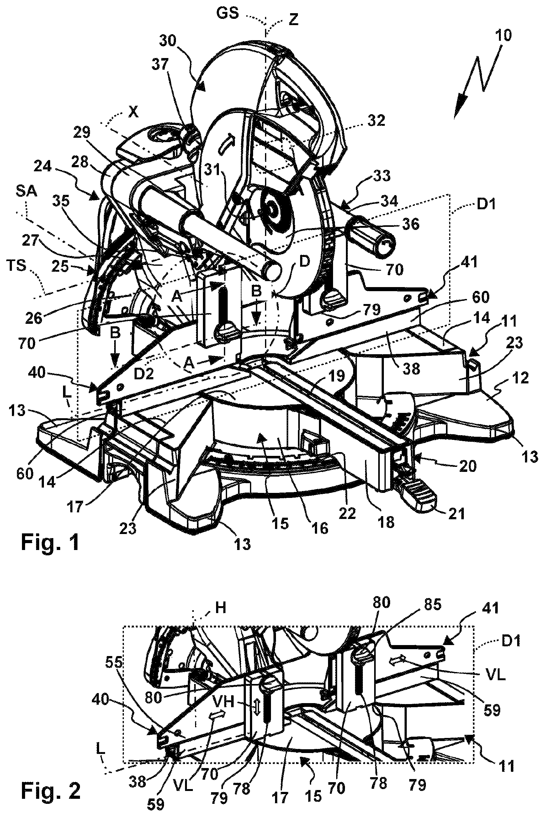 Patent US12303988 — Machine tool comprising a lateral contact body and an abutment body — Figure 1