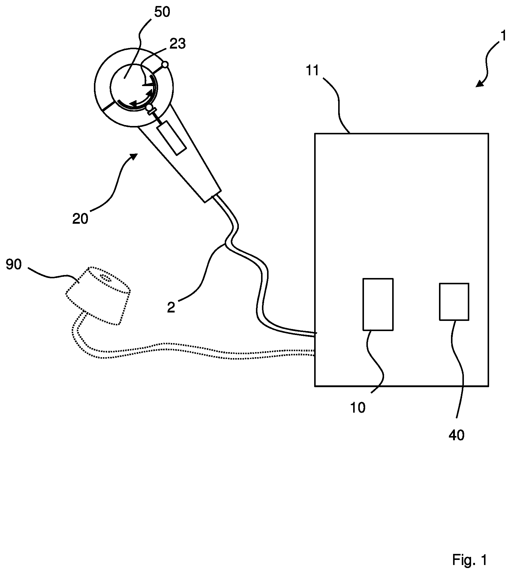 Patent US12304012 — Orbital welding device with simpler handling of the measurement of residual oxygen — Figure 1