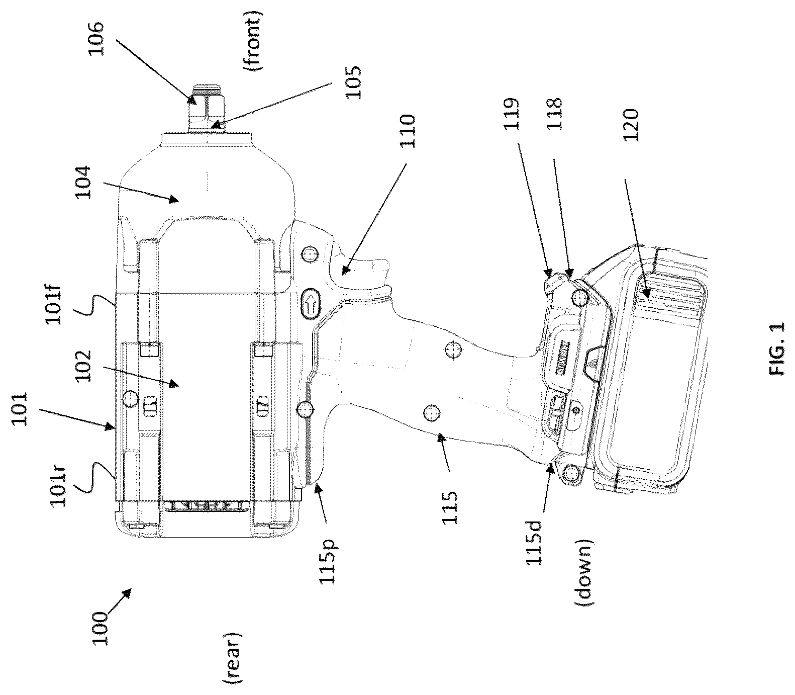 Patent US12304035 — Power tool — Figure 1