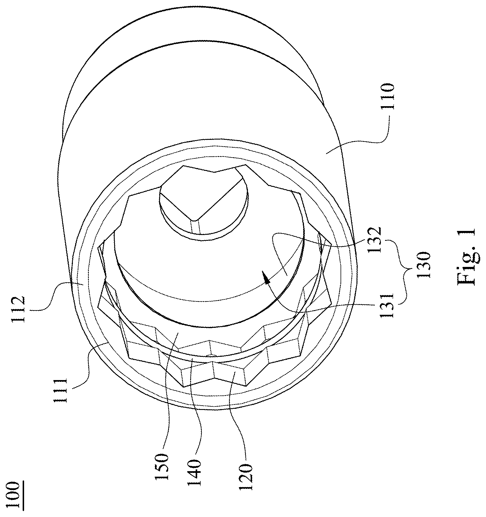 Patent US12304036 — Sleeve structure and working tool assembly — Figure 1