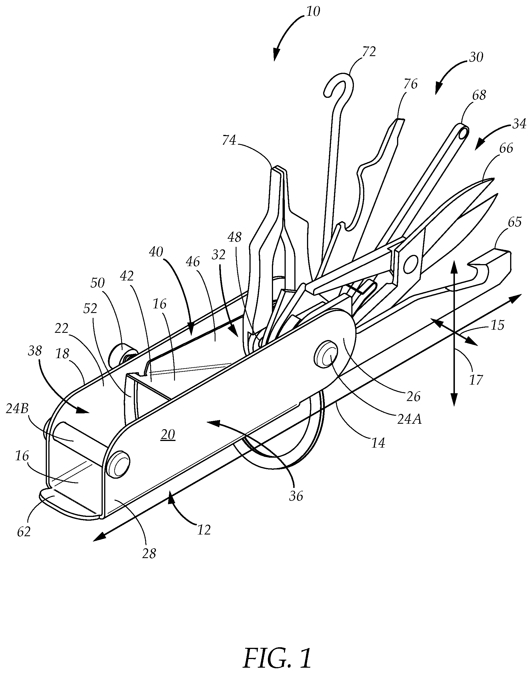 Patent US12304049 — Configurable multifunctional combination tool — Figure 1