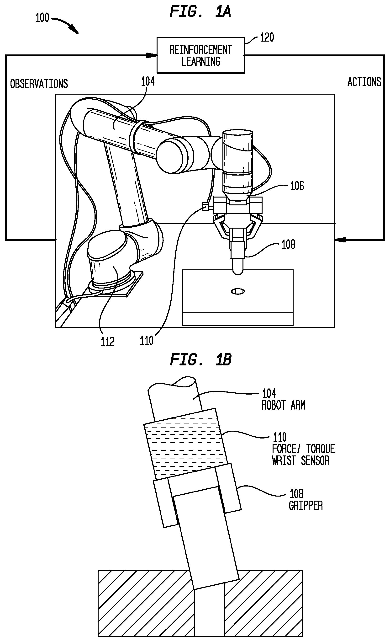 Patent US12304072 — Reinforcement learning for contact-rich tasks in automation systems — Figure 1