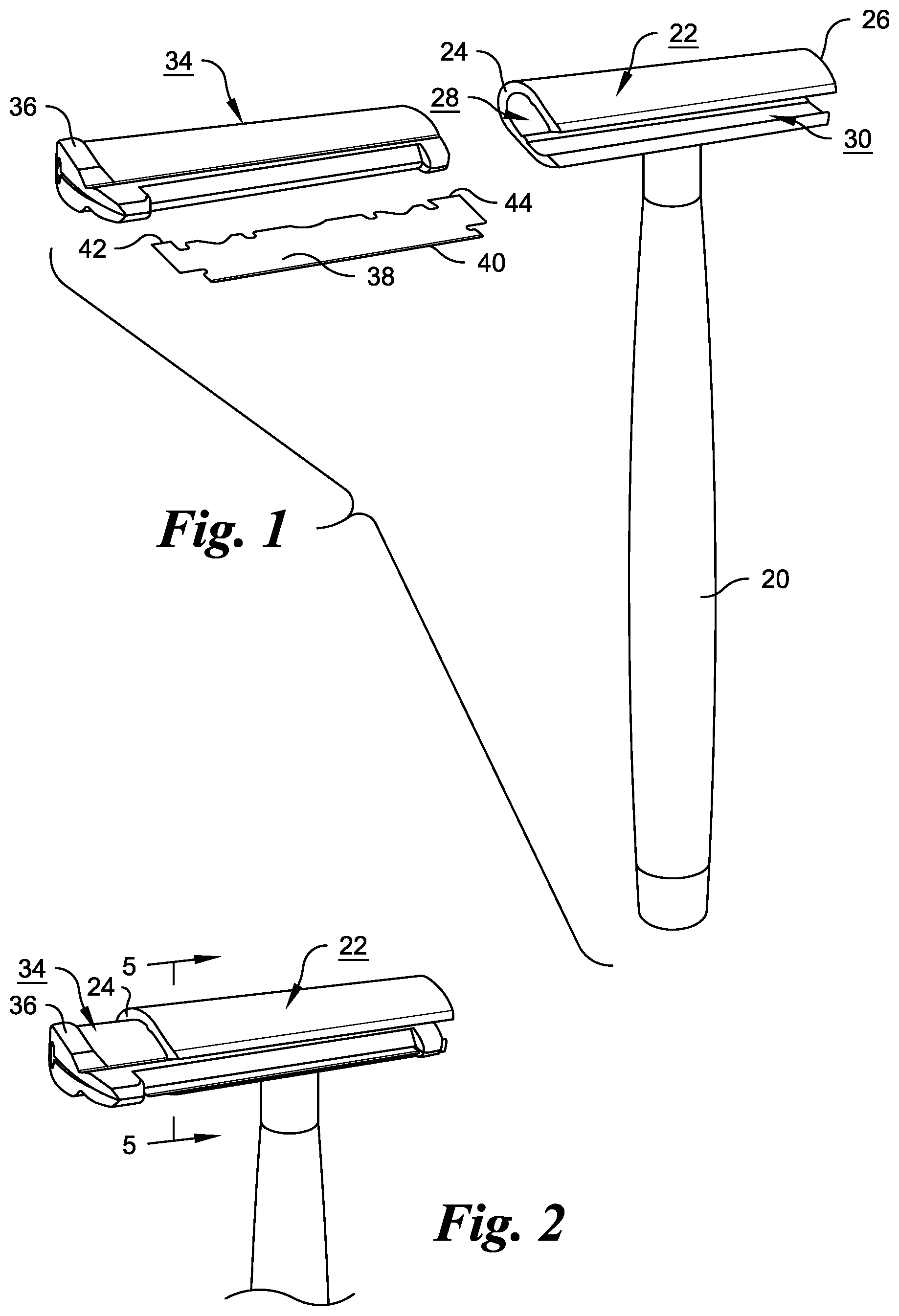 Patent US12304094 — Shaving instrument — Figure 1