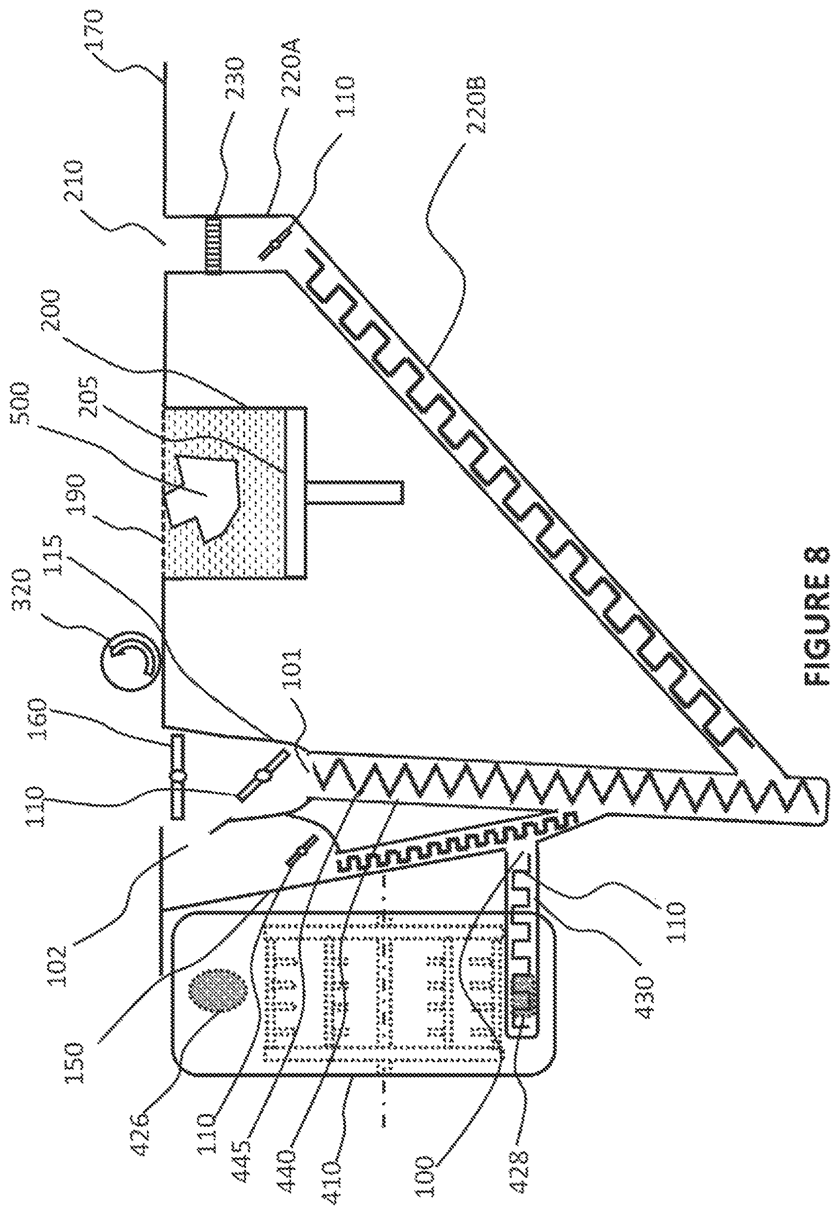 Patent US12304146 Figure 8 – Apparatus for the manufacture of three-dimensional objects