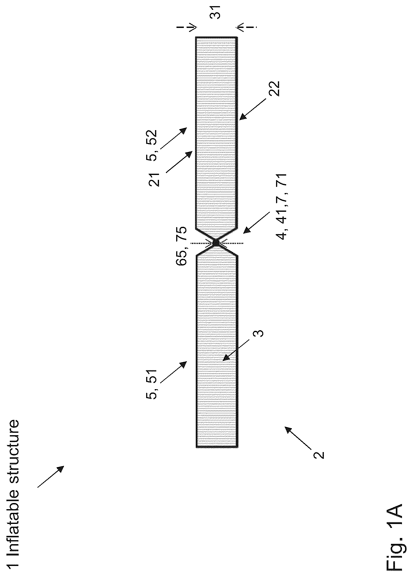 Patent US12304154 — Foldable inflatable structure — Figure 1