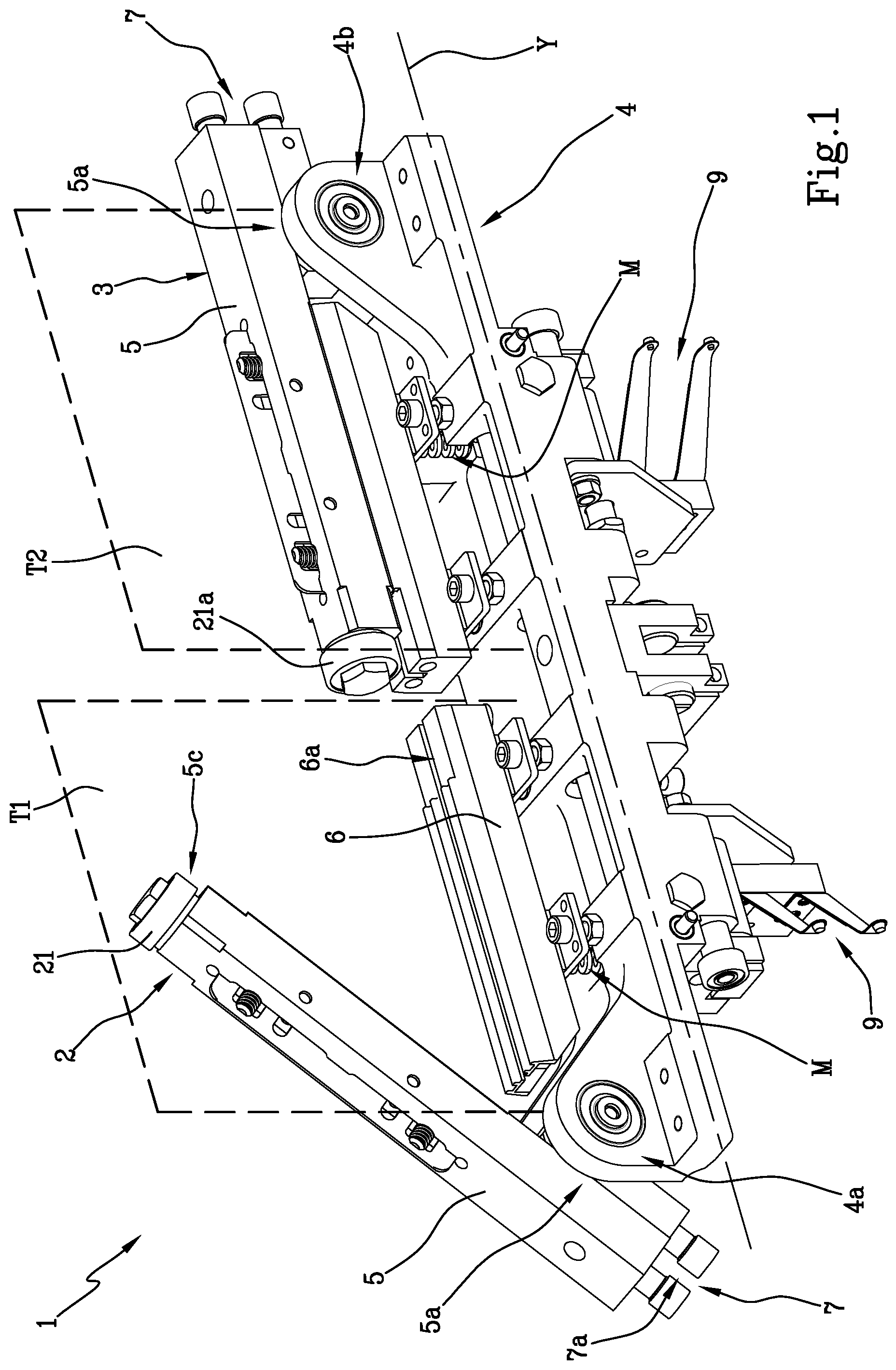Patent US12304156 Figure 1 – Welding device for making and hermetically sealing at least one package containing a product