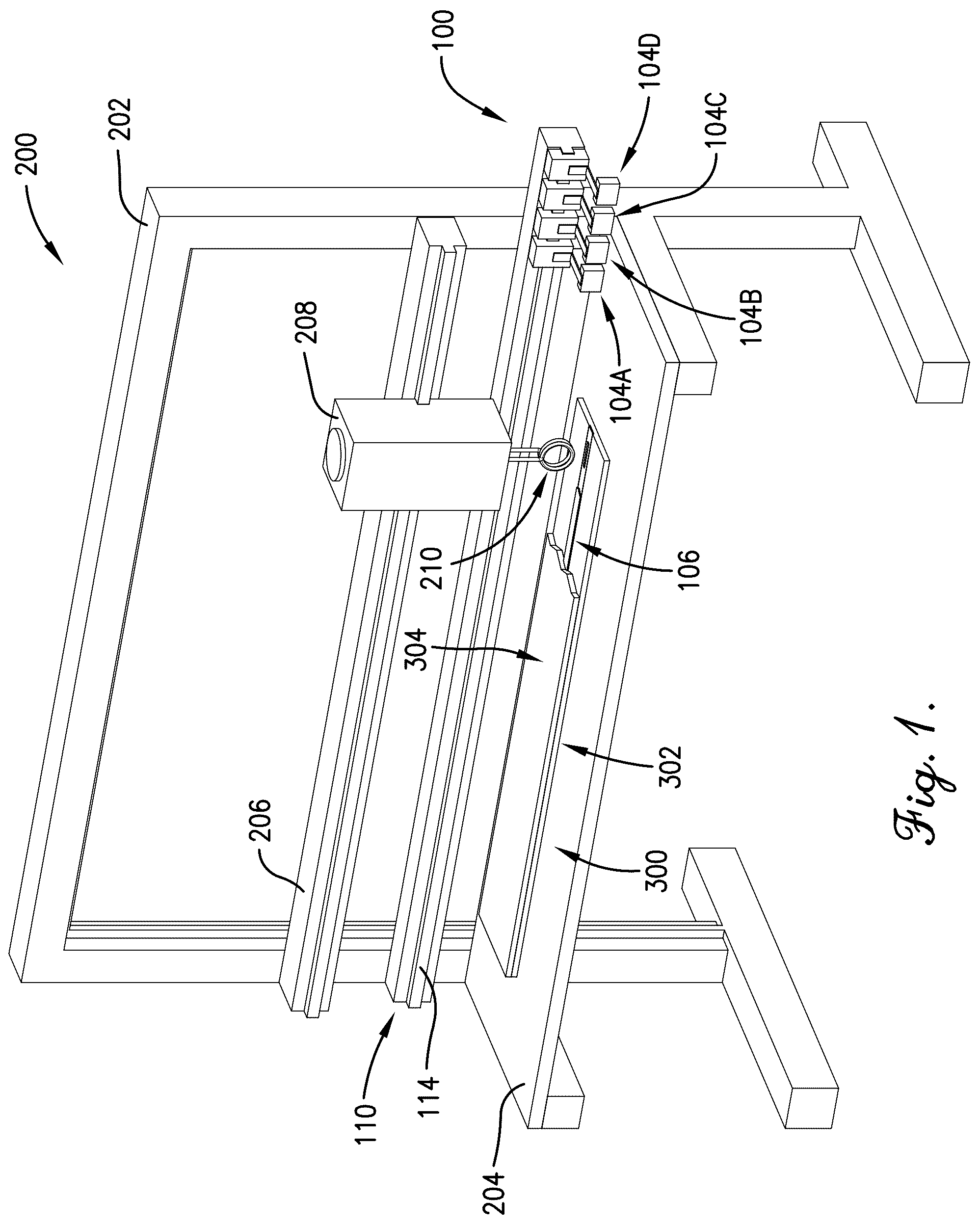 Patent US12304157 — In-situ monitoring and control of induction welding of thermoplastic composites using amorphous or nanocrystalline microwire temperature sensors and self-centering antennae rail system — Figure 1