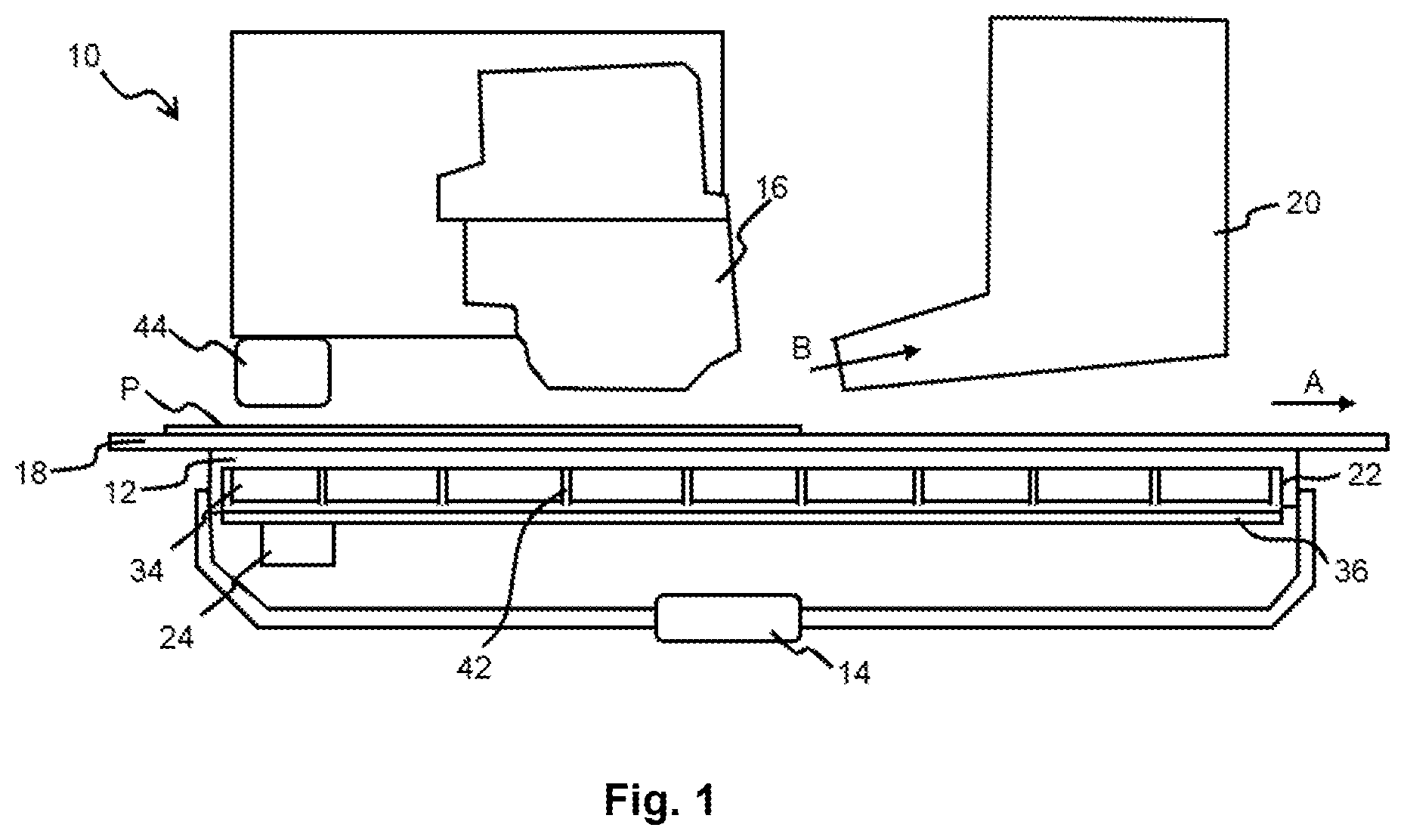 Patent US12304196 — Platen vacuum control — Figure 1