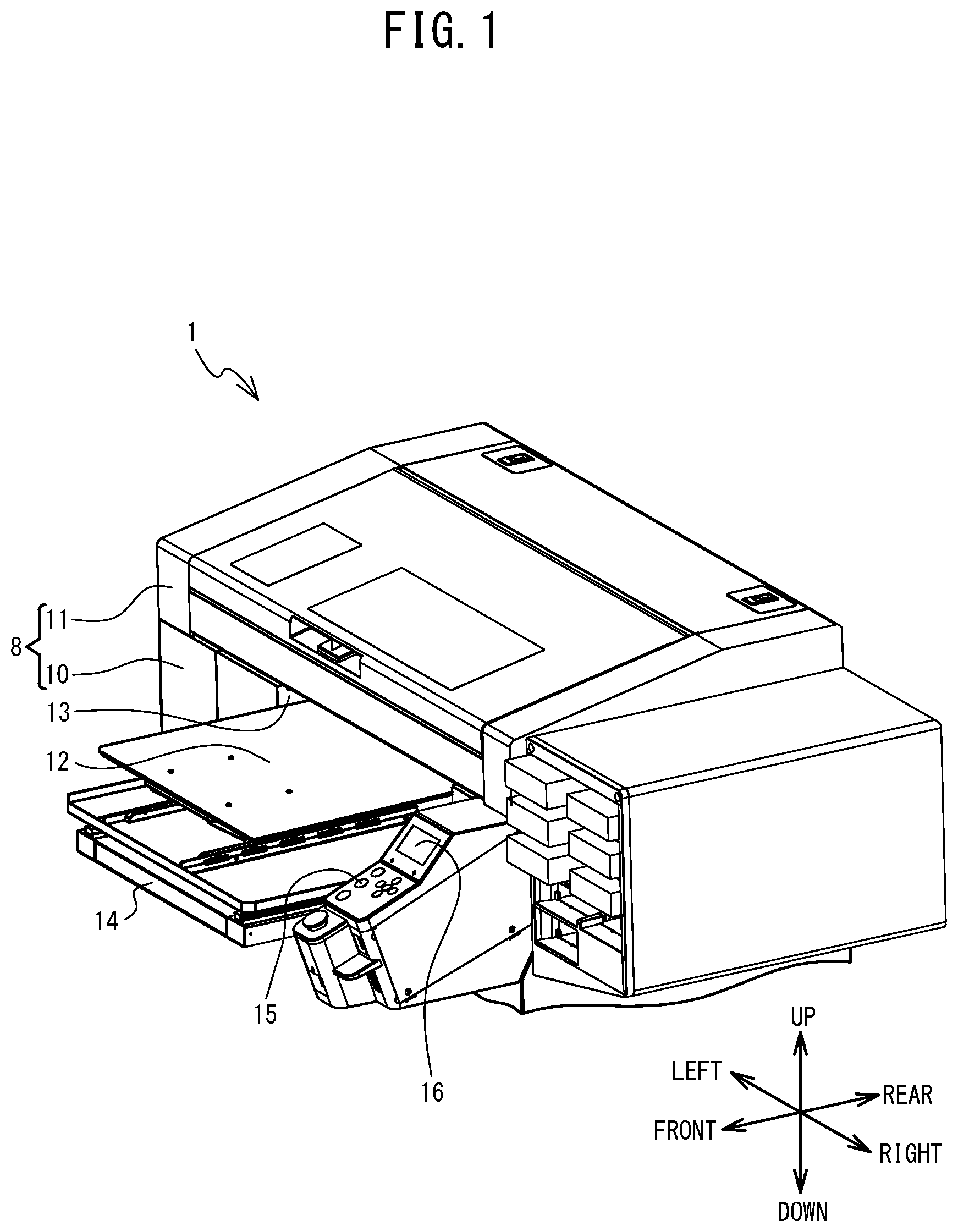 Patent US12304216 — Printer, control method, and non-transitory computer-readable medium storing computer-readable instructions — Figure 1
