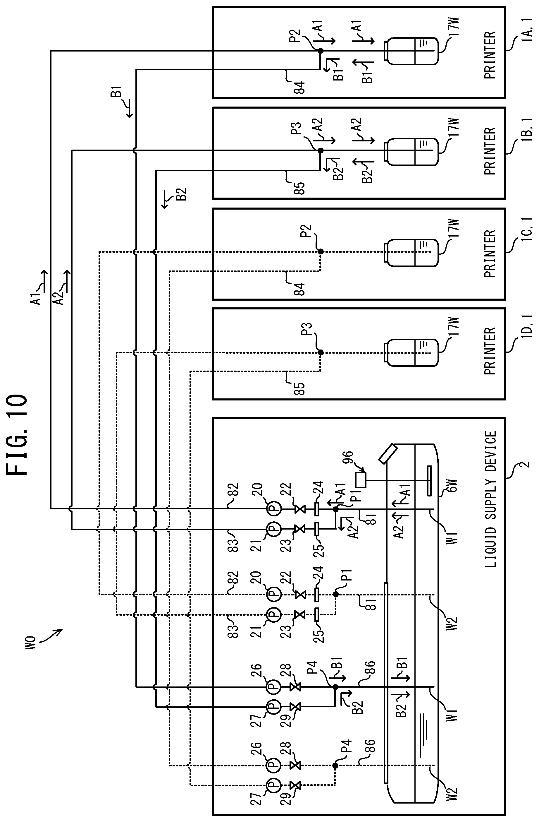Patent US12304219 Figure 10 – Liquid supply system, control method, non-transitory computer-readable medium storing computer-readable instructions, and liquid supply device