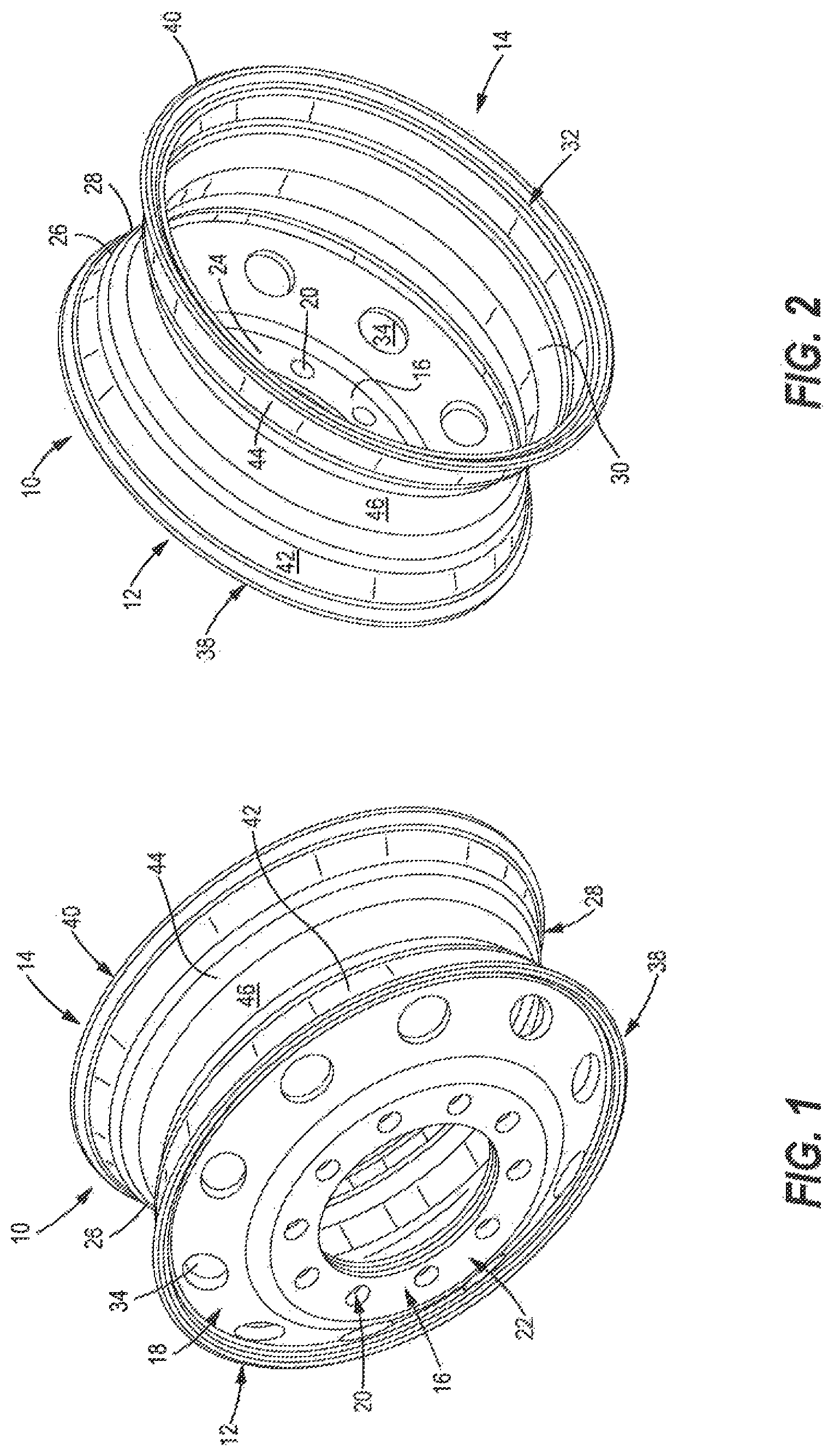 Patent US12304242 — Aerodynamic wheel cover mounting design — Figure 1
