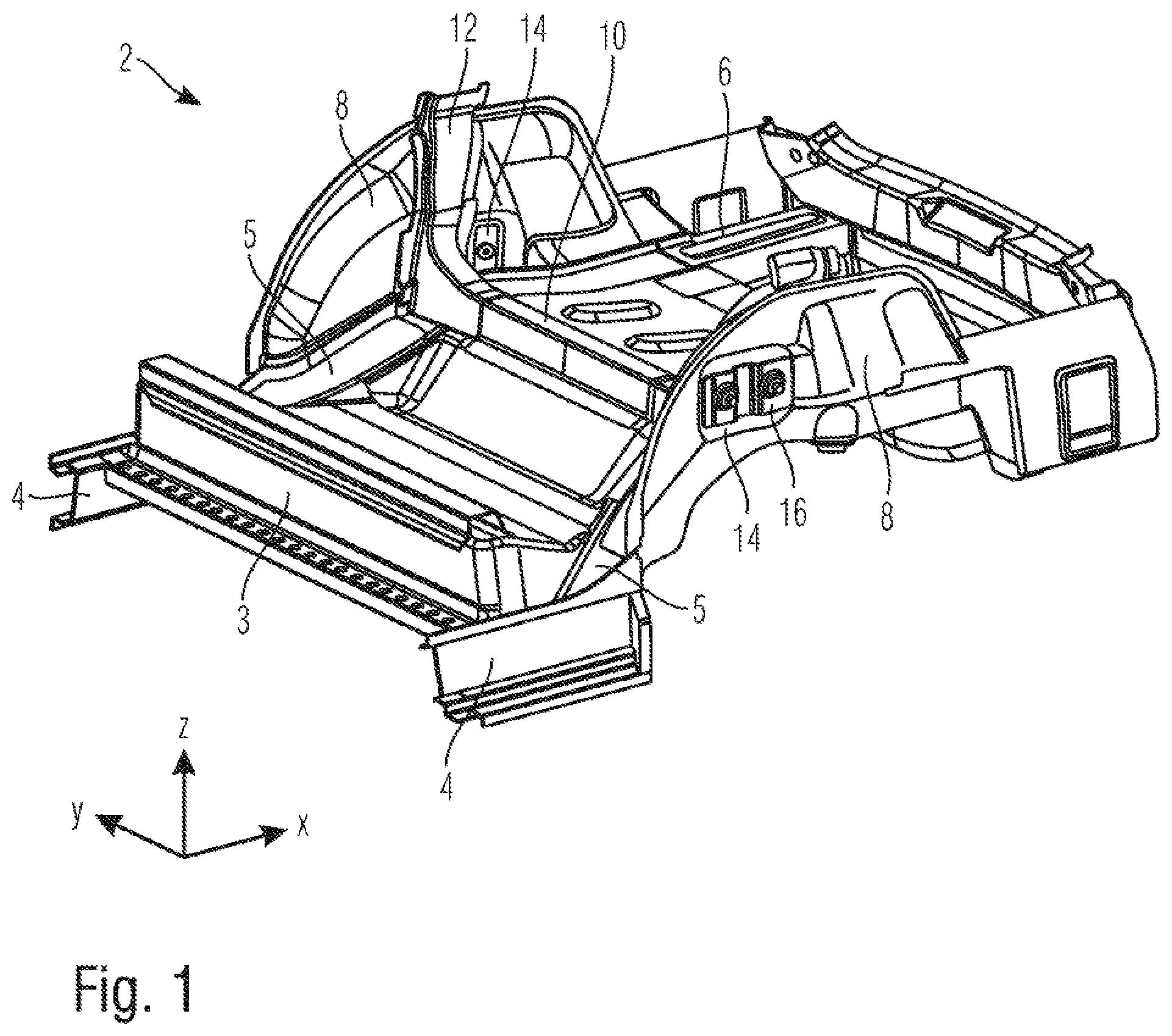Patent US12304263 — Motor vehicle having a suspension strut — Figure 1