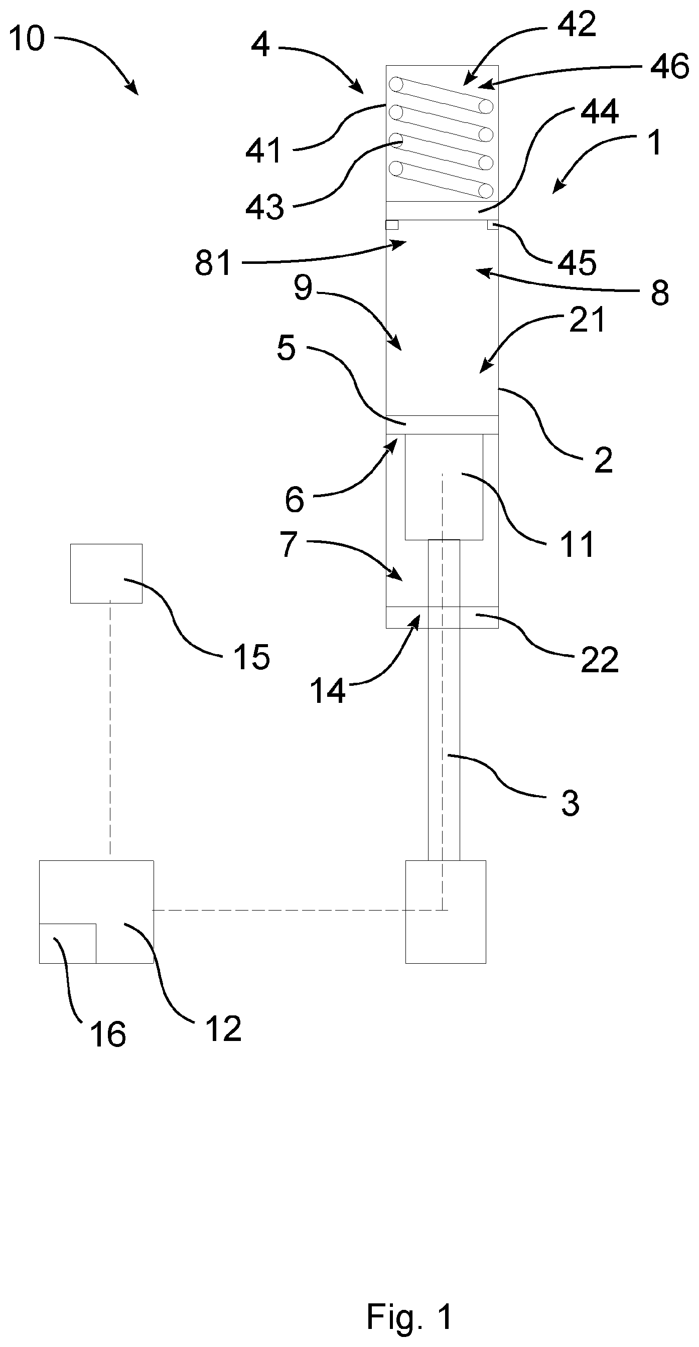 Patent US12304264 — Spring-damper system — Figure 1
