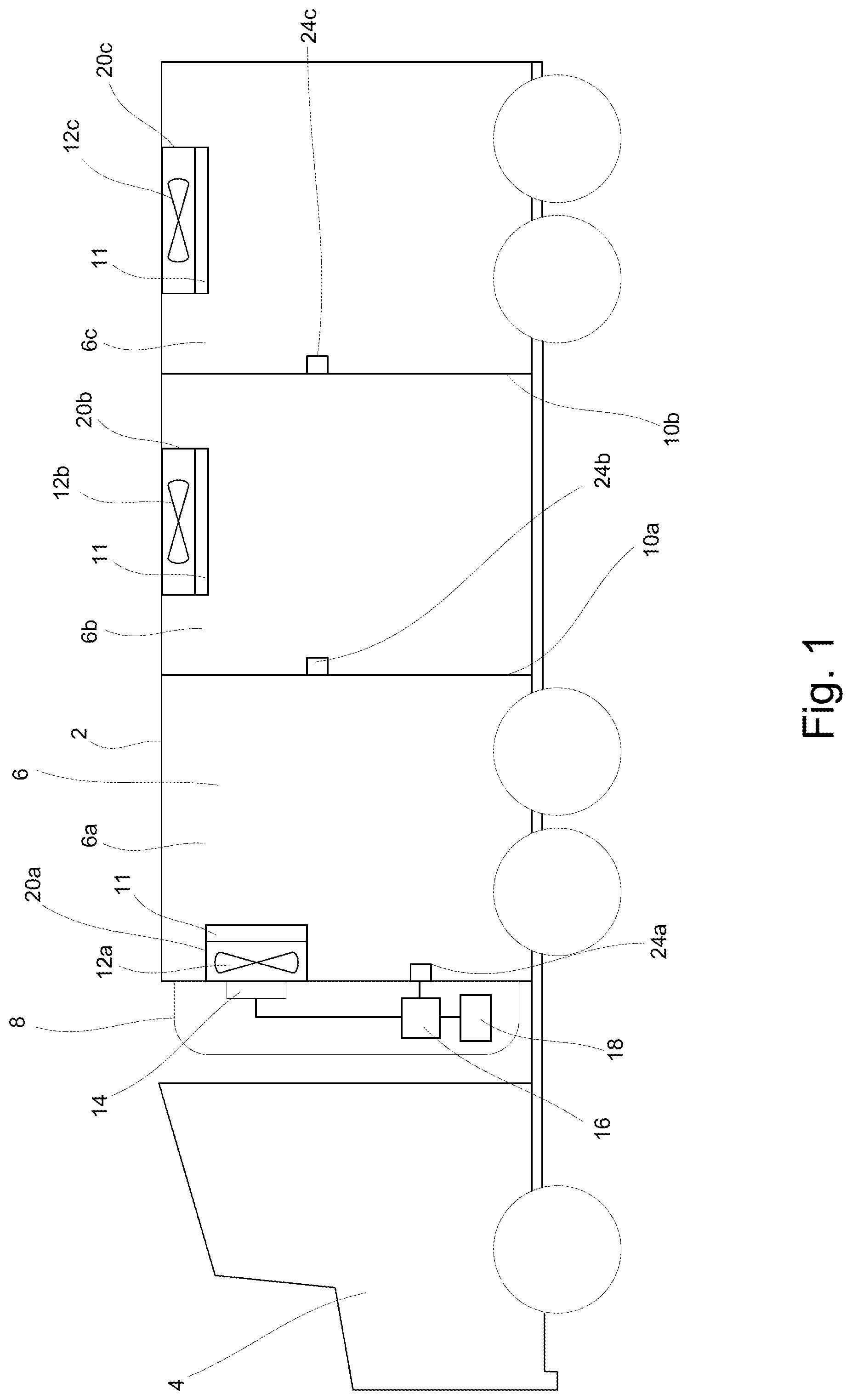 Patent US12304277 — Transport refrigeration system — Figure 1