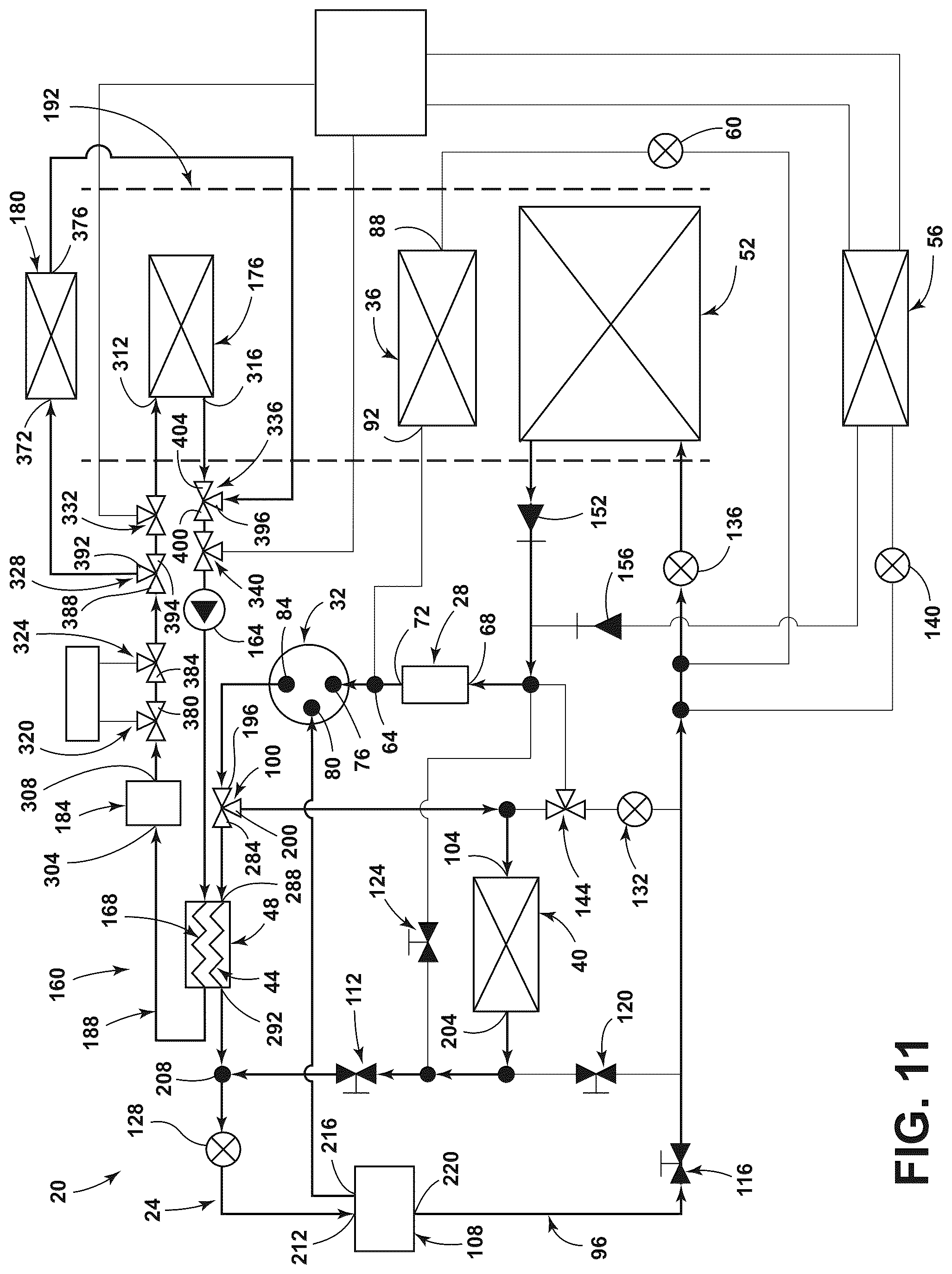 Patent US12304280 Figure 11 – Heat pump for a vehicle