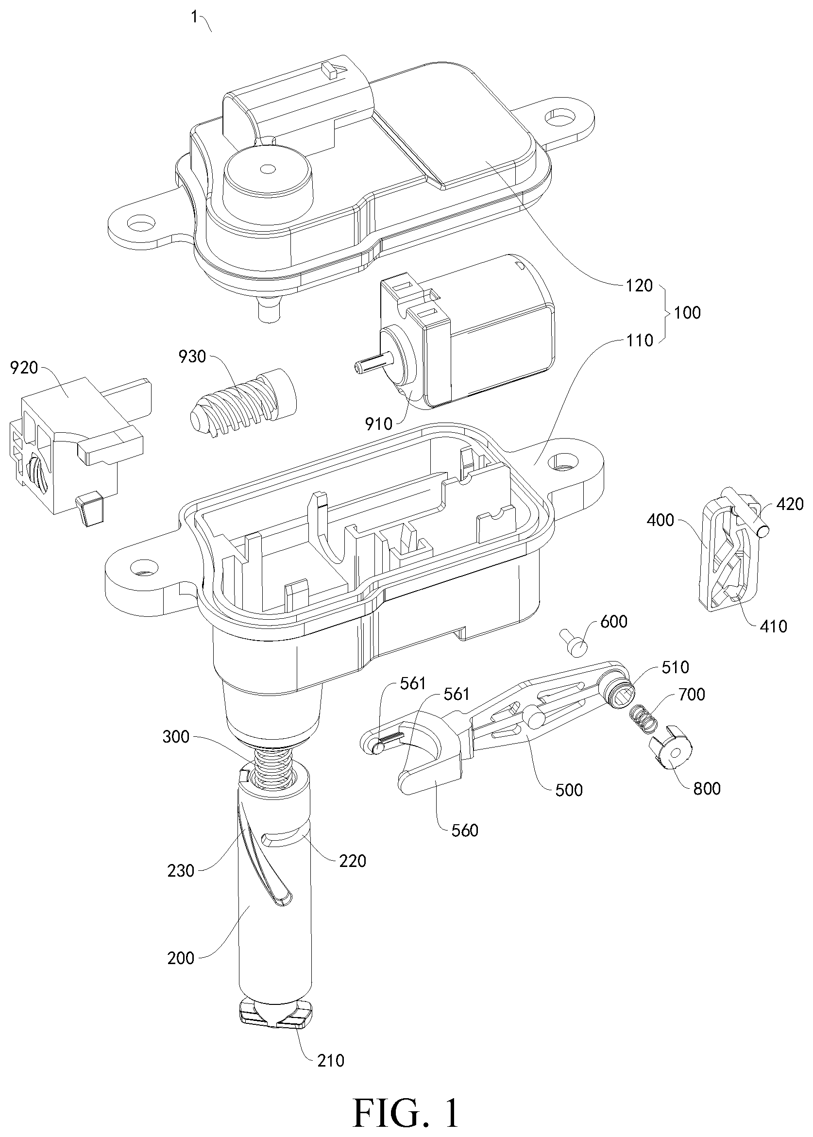 Patent US12304300 — Cap opening and closing device and vehicle having the same — Figure 1
