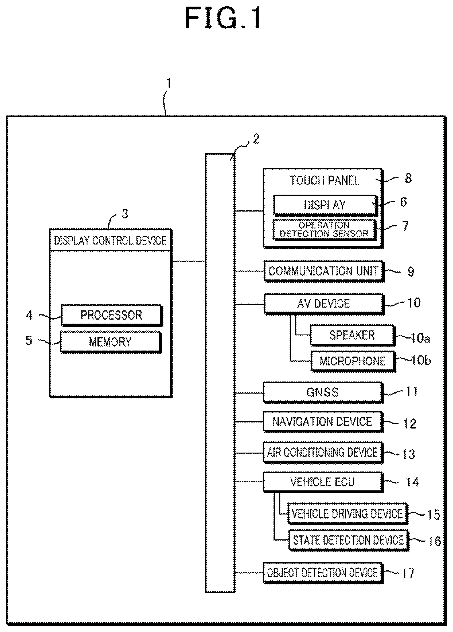 Patent US12304306 — Display control device, display control method, and recording medium having display control program recorded thereon — Figure 1