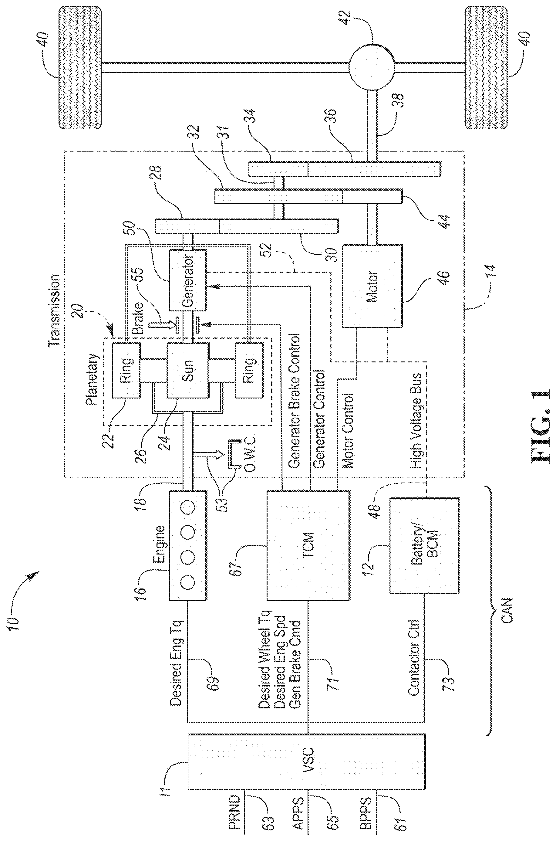 Patent US12304324 Figure 1 – Power supply device system for a hybrid or electric vehicle
