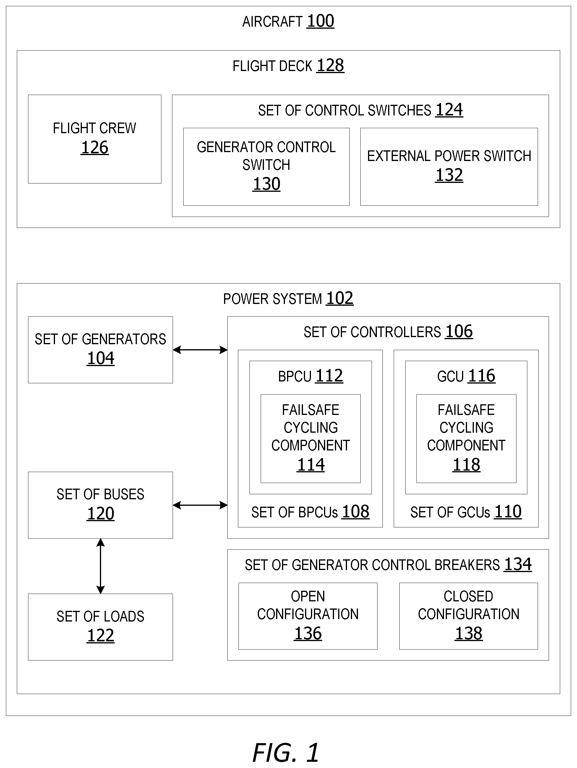 Patent US12304325 — Power system controller failsafe cycling protection — Figure 1