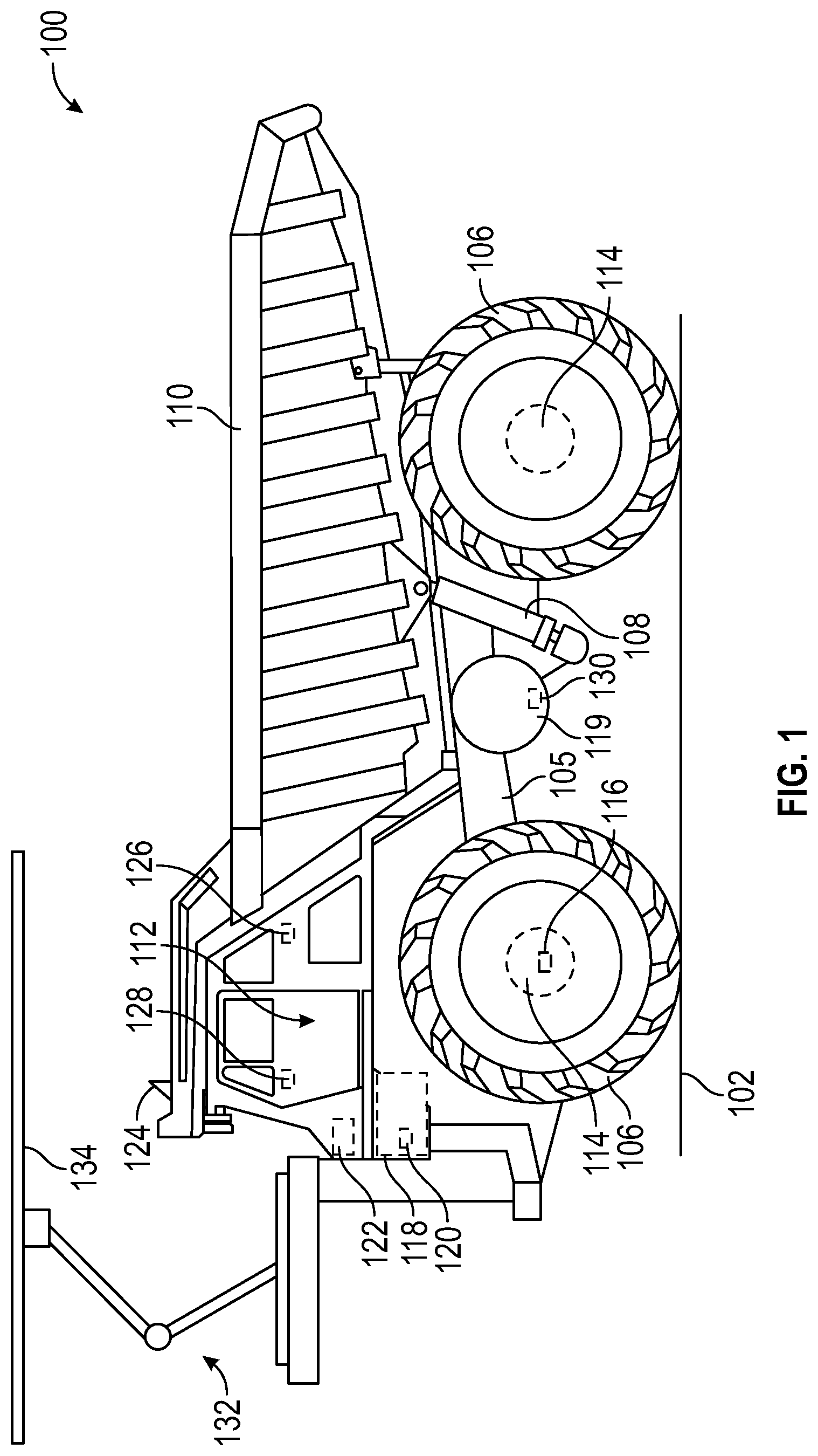 Patent US12304329 — Electrical architecture for battery powered machine — Figure 1